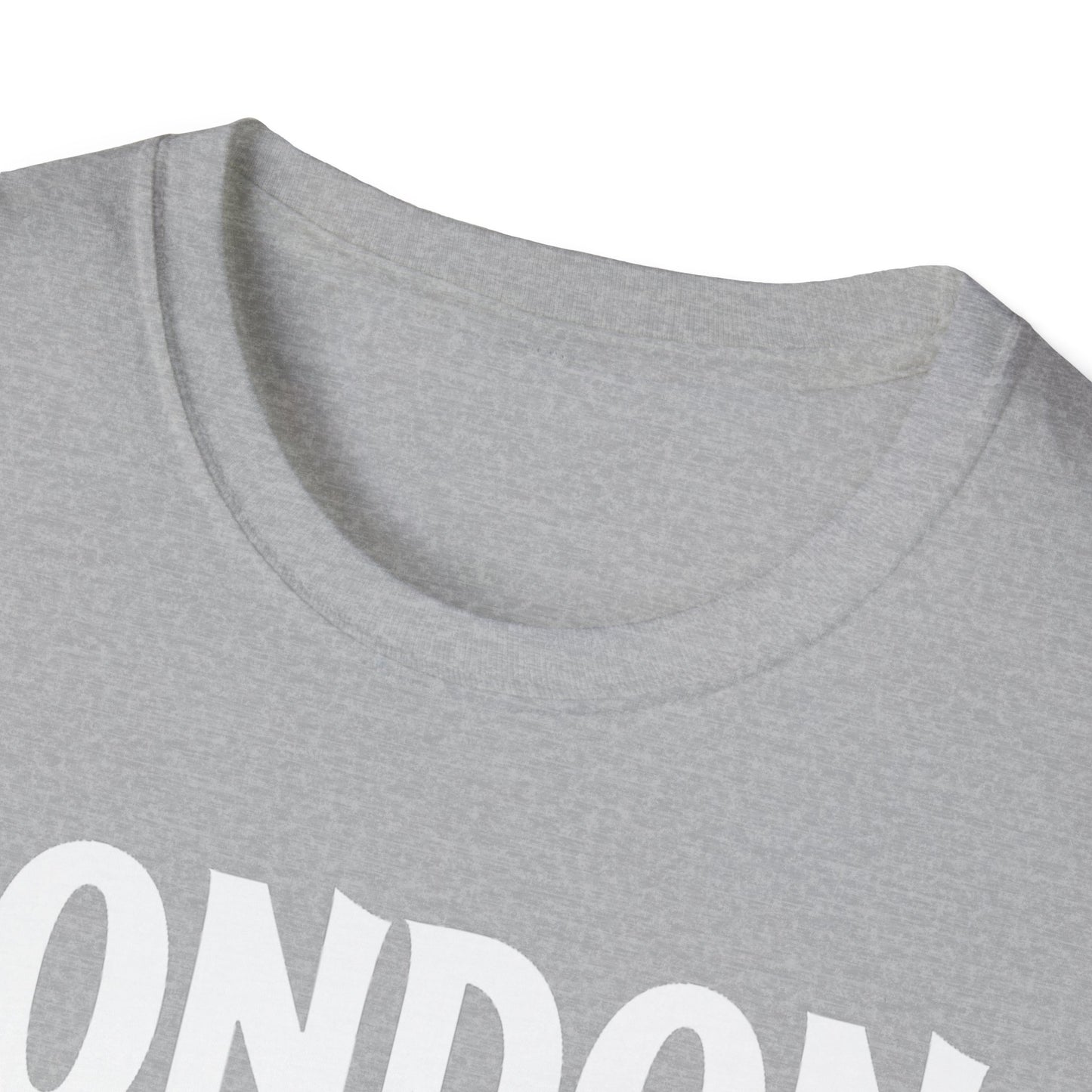 London Hardcore We Support Our Own Red Leaf T-Shirt, c02-n00-s006 Softstyle Graphic Tee, Unisex Casual Wear, Support'n Locals Merch, Gift for Community Lovers.