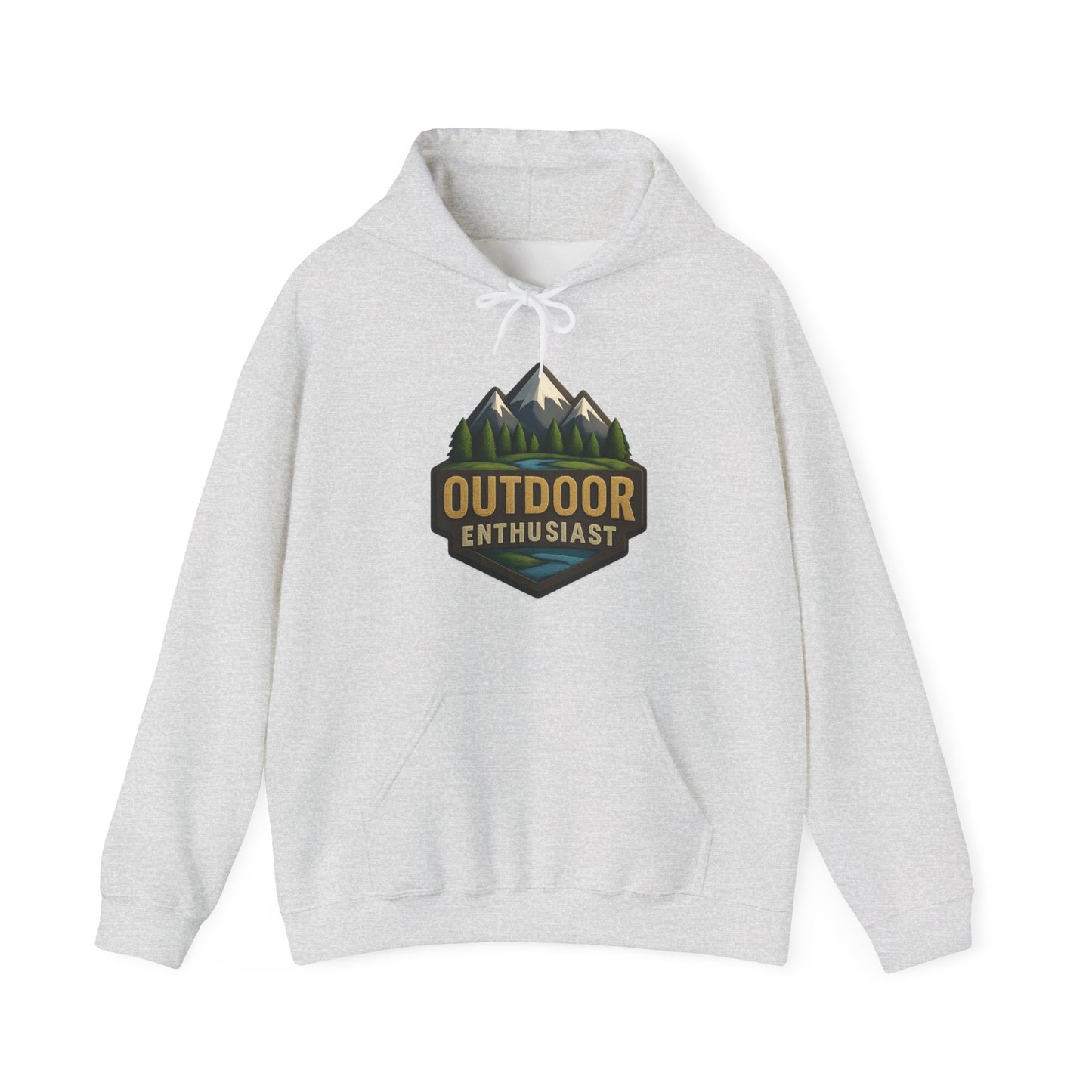 Outdoor Enthusiast Light Hoodie | OutdoorEnthusiast.Ca 100% Authentic | Cozy Camping Hoodie | Unisex Hooded Sweatshirt for Nature Lovers, Casual Wear, Gift for Him/Her, Outdoor Adventures..