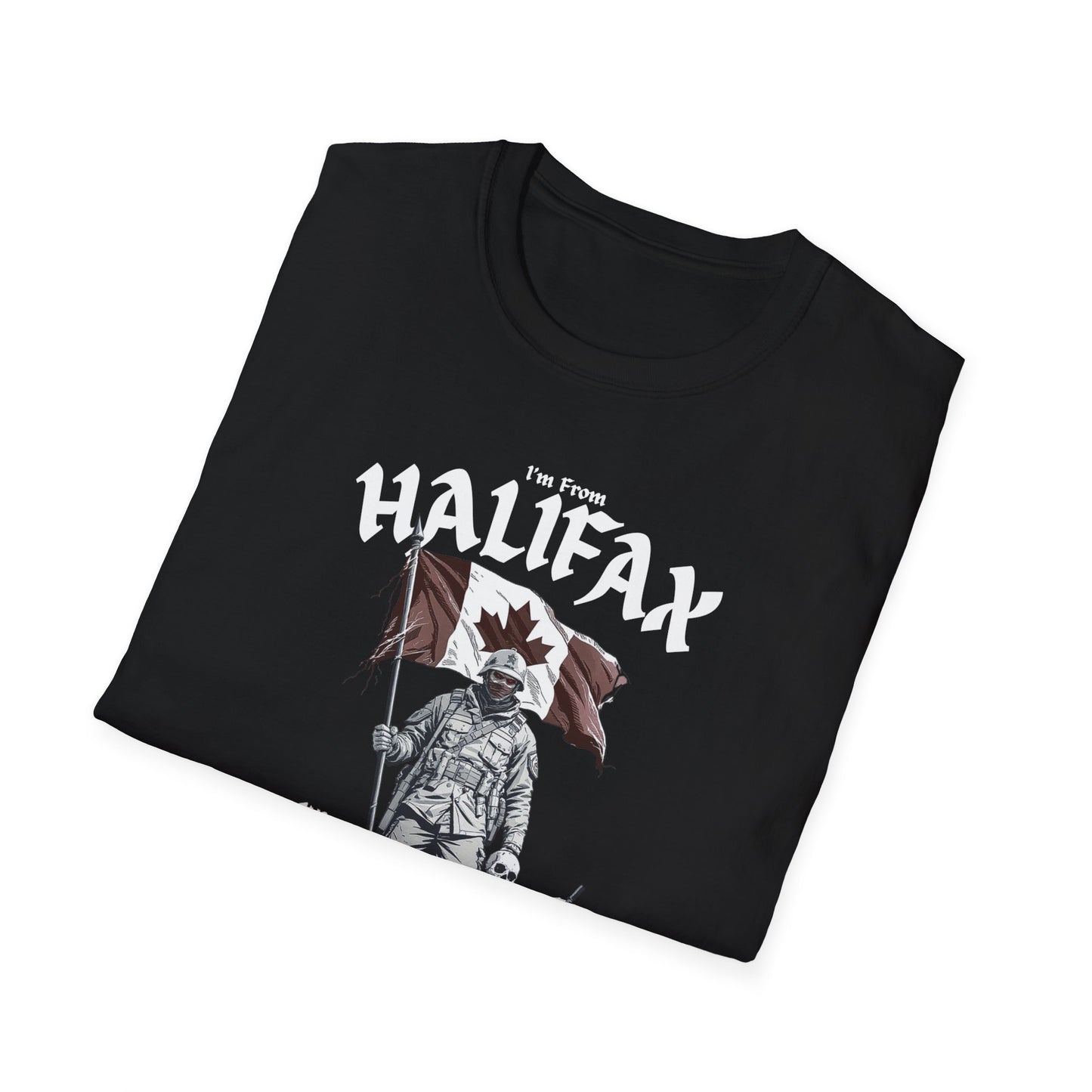 Halifax Underestimate Guy T-Shirt, c08-n00-s002 Softstyle Graphic Tee, Unisex Casual Wear, Support'n Locals Merch, Gift for Community Lovers.