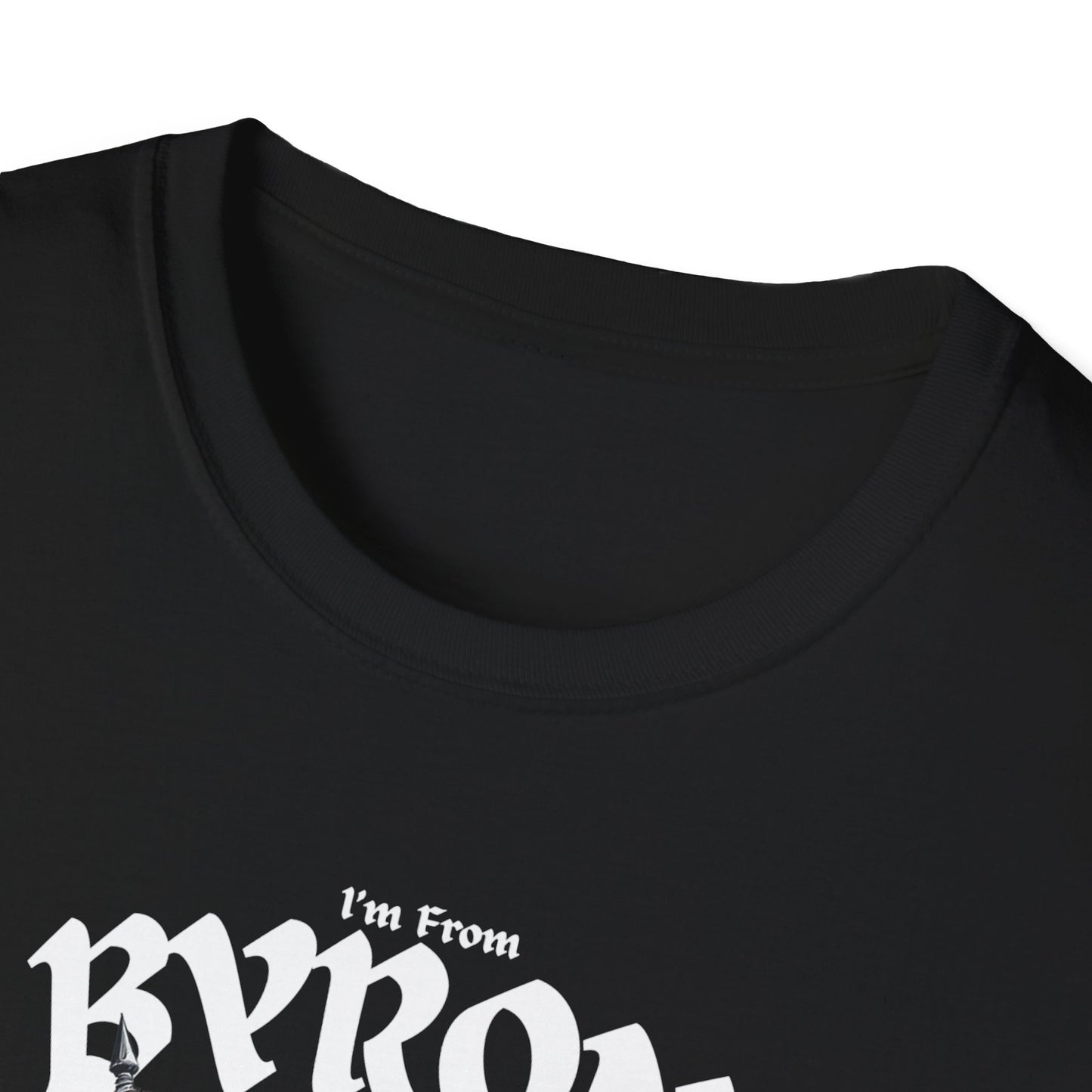 Byron Underestimate Guy T-Shirt, c02-n02-s002 Softstyle Graphic Tee, Unisex Casual Wear, Support'n Locals Merch, Gift for Community Lovers.