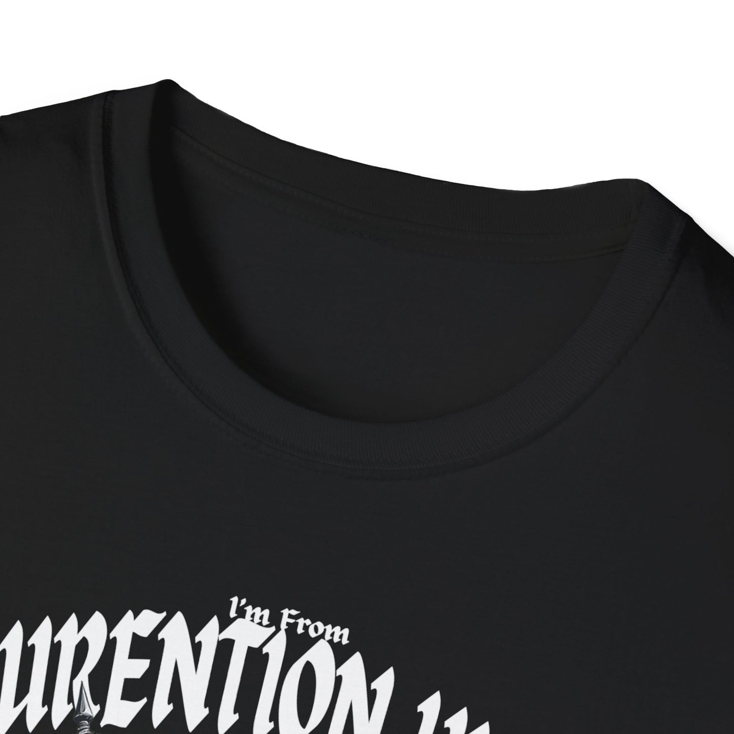 Laurention Hills Underestimate Guy T-Shirt, c03-n06-s002 Softstyle Graphic Tee, Unisex Casual Wear, Support'n Locals Merch, Gift for Community Lovers.