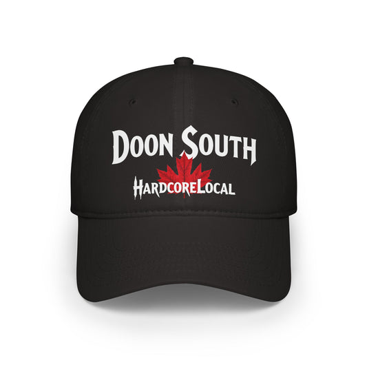 Doon South HARDCORE LOCAL Red LEAF Low Profile Baseball Cap - Hat for Community Lovers