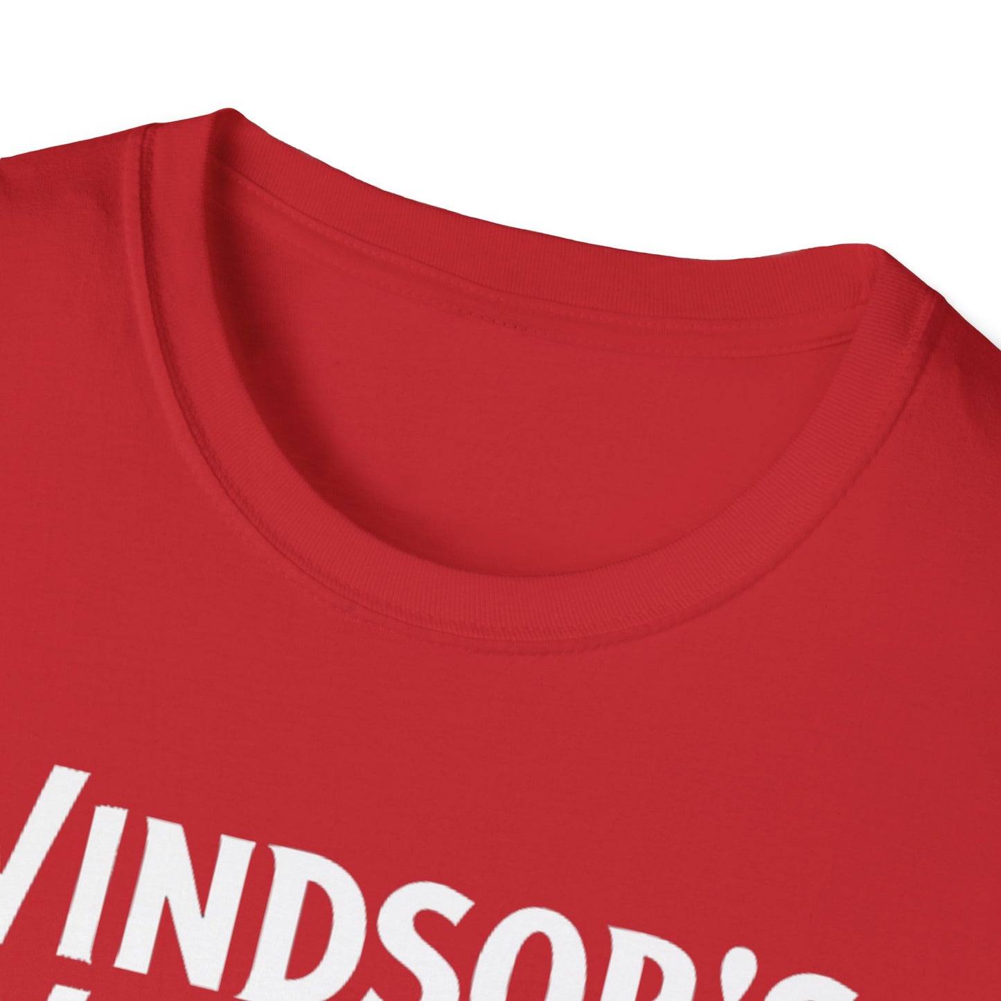 Windsor West End Hardcore Local Red Leaf, We Support Our Own, 1 T-Shirt, Softstyle Graphic Tee, Unisex Casual Wear, Support Local Merch, Gift for Community Lovers