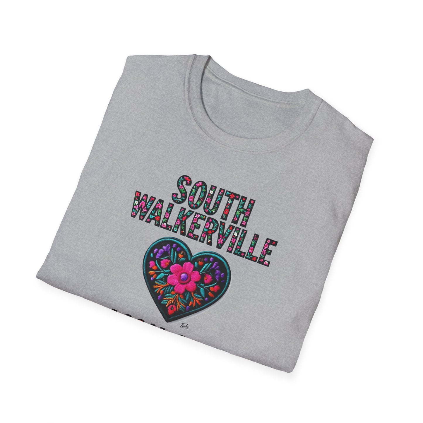 SOUTH WALKERVILLE Local Gal Flower-Heart T-Shirt, Softstyle Graphic Tee, Unisex Casual Wear, Support Local Merch, Gift for Community Lovers, Finkz WINDSOR