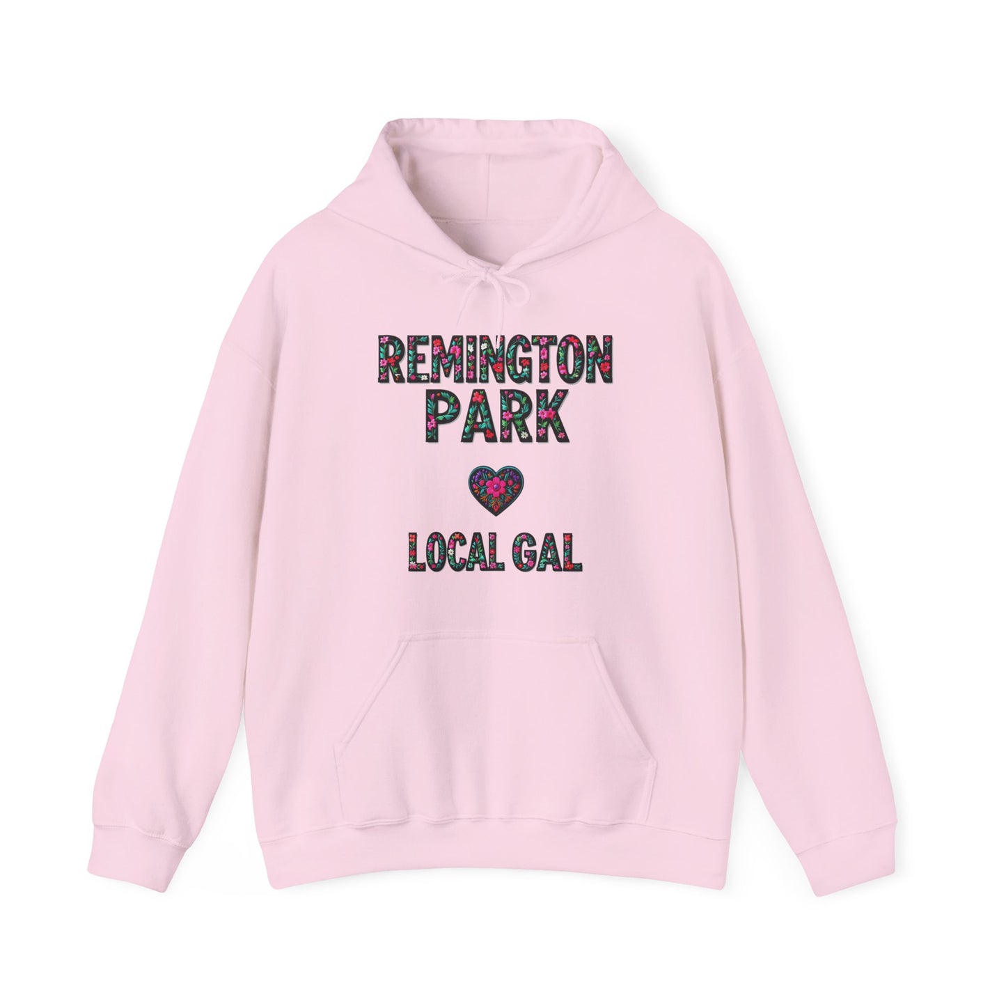 Remington Park Local Gal Flower c01-n10-hs005, Hooded Sweatshirt -  Unisex Heavy Blend™ Pullover, Casual Hoodie for Every Day, Gift for Friends, Support'n Locals -Local Pride Apparel Support Your Community