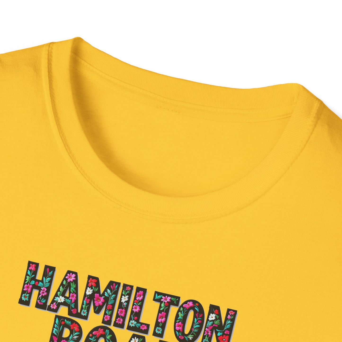 Hamilton Road Local Gal Flower-Heart T-Shirt, c02-n04-s05  Softstyle Graphic Tee, Unisex Casual Wear, Support Local Merch, Gift for Community Lovers, Finkz WINDSOR