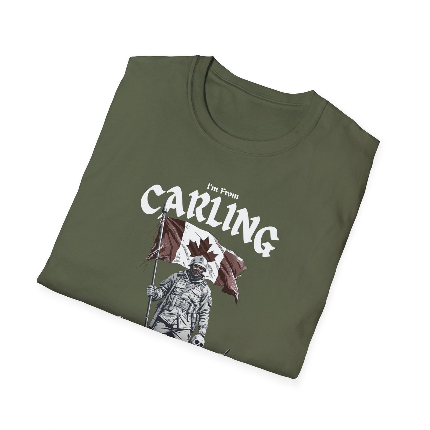 Carling Underestimate Guy T-Shirt, c02-n03-s002 Softstyle Graphic Tee, Unisex Casual Wear, Support'n Locals Merch, Gift for Community Lovers.