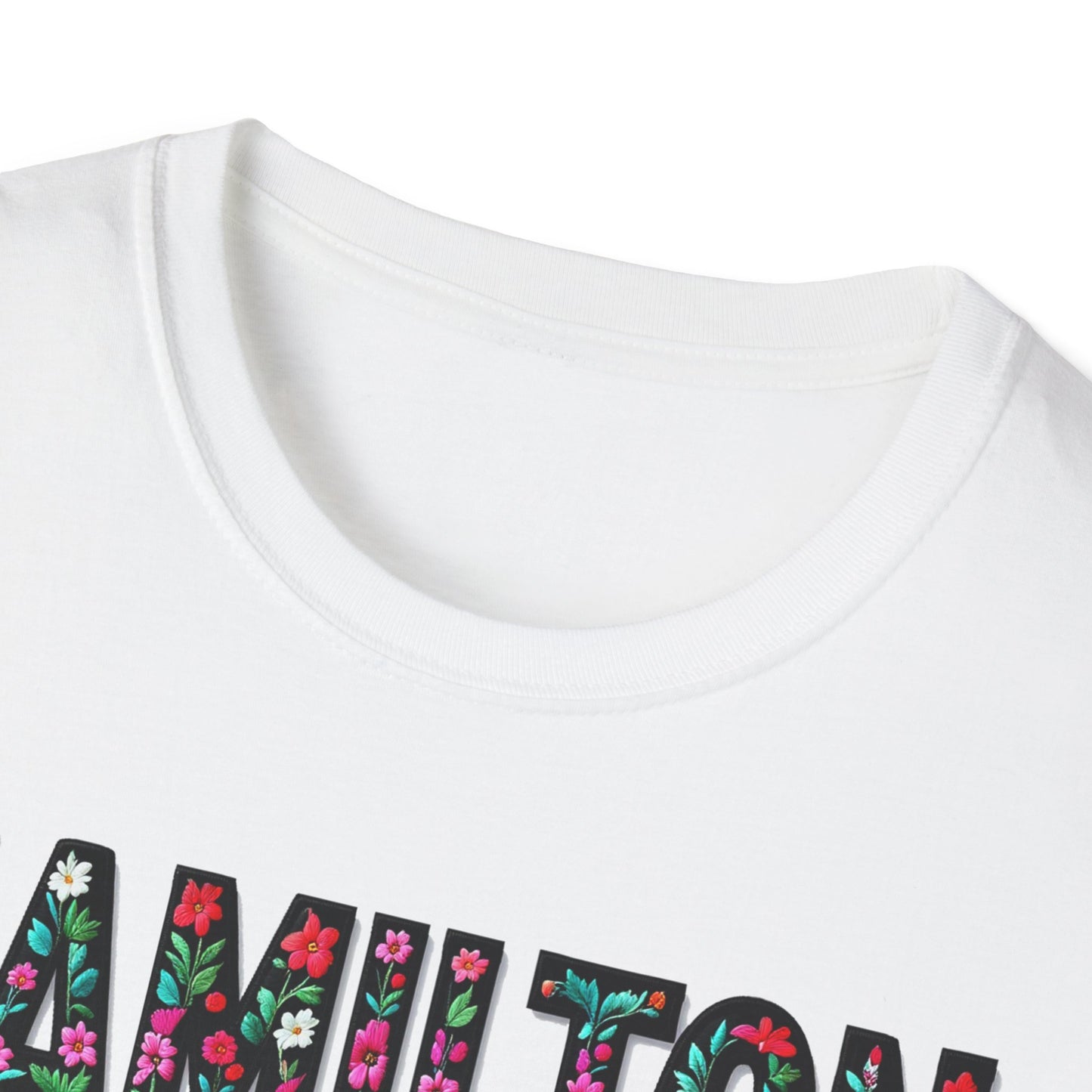 Hamilton Local Gal Flower-Heart T-Shirt, c04-n00-s005 Softstyle Graphic Tee, Unisex Casual Wear, Support Local Merch, Gift for Community Lovers, Finkz WINDSOR