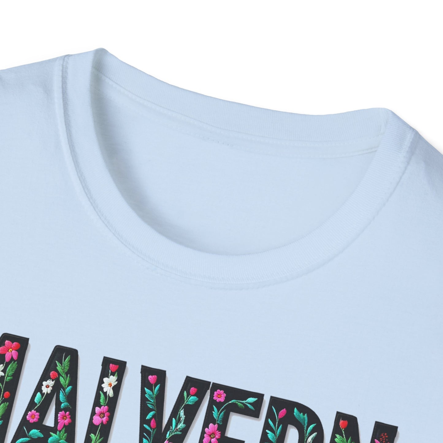 Malvern Local Gal Flower-Heart T-Shirt, c06-n04-s005 Softstyle Graphic Tee, Unisex Casual Wear, Support Local Merch, Gift for Community Lovers, Finkz WINDSOR