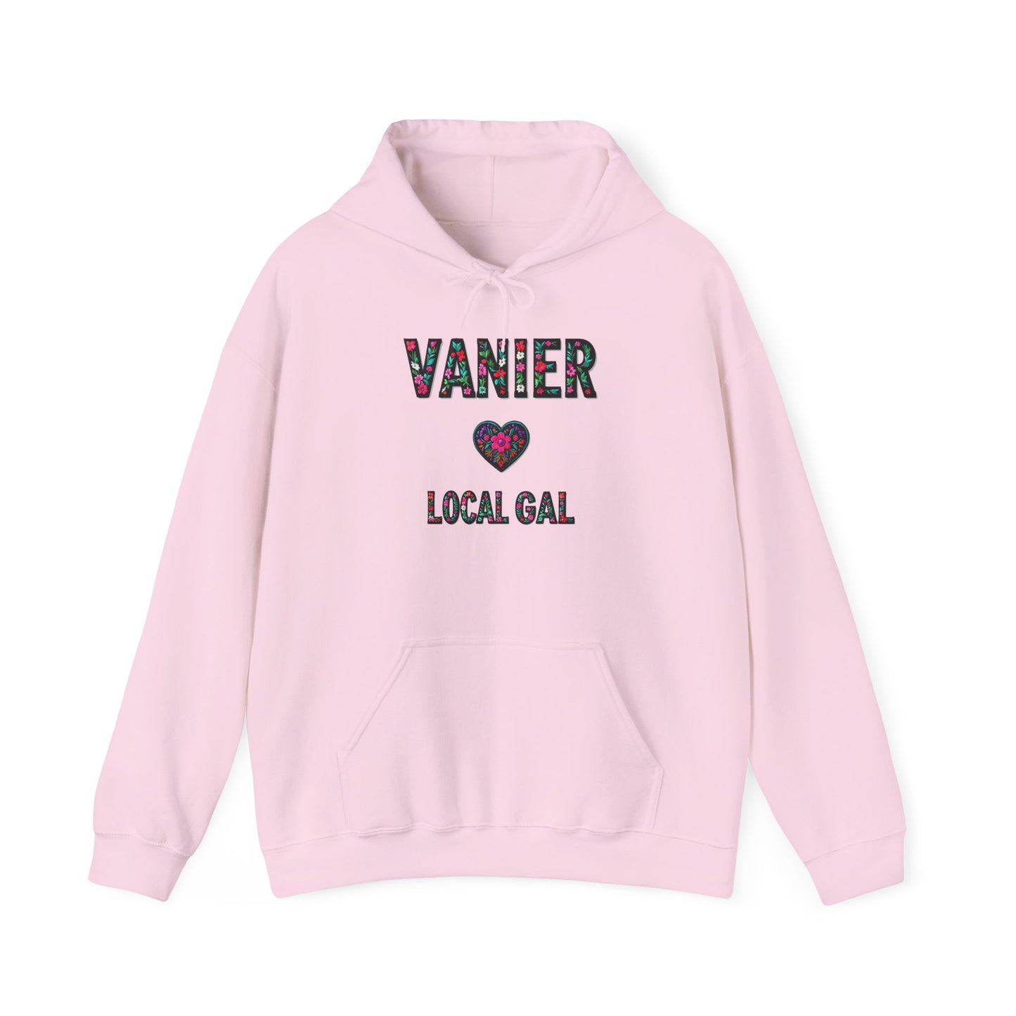 Vanier Local Gal Flower c03-n09-hs005, Hooded Sweatshirt -  Unisex Heavy Blend™ Pullover, Casual Hoodie for Every Day, Gift for Friends, Support'n Locals -Local Pride Apparel Support Your Community