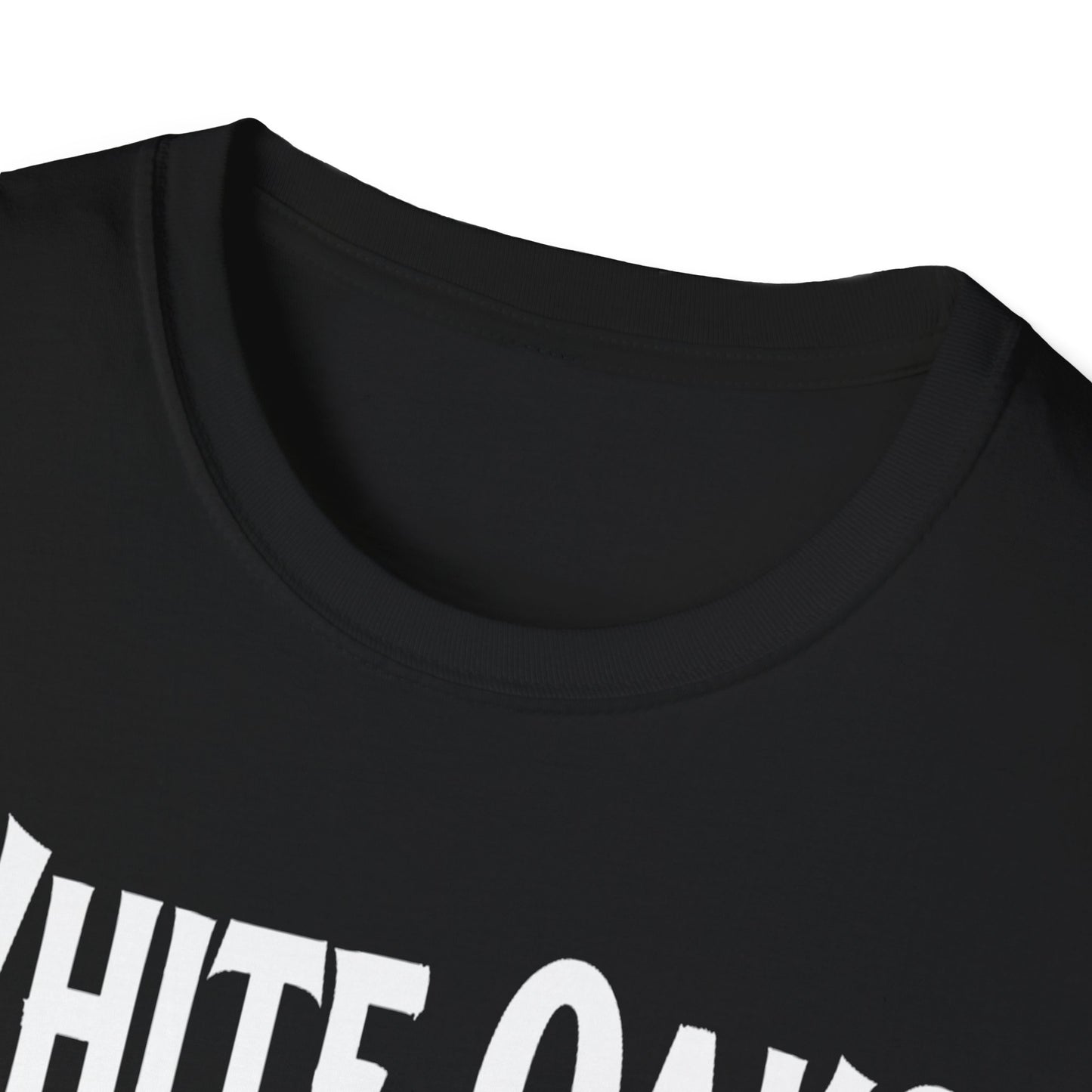 White Oaks Hardcore We Support Our Own Red Leaf T-Shirt, c02-n09-s006 Softstyle Graphic Tee, Unisex Casual Wear, Support'n Locals Merch, Gift for Community Lovers.