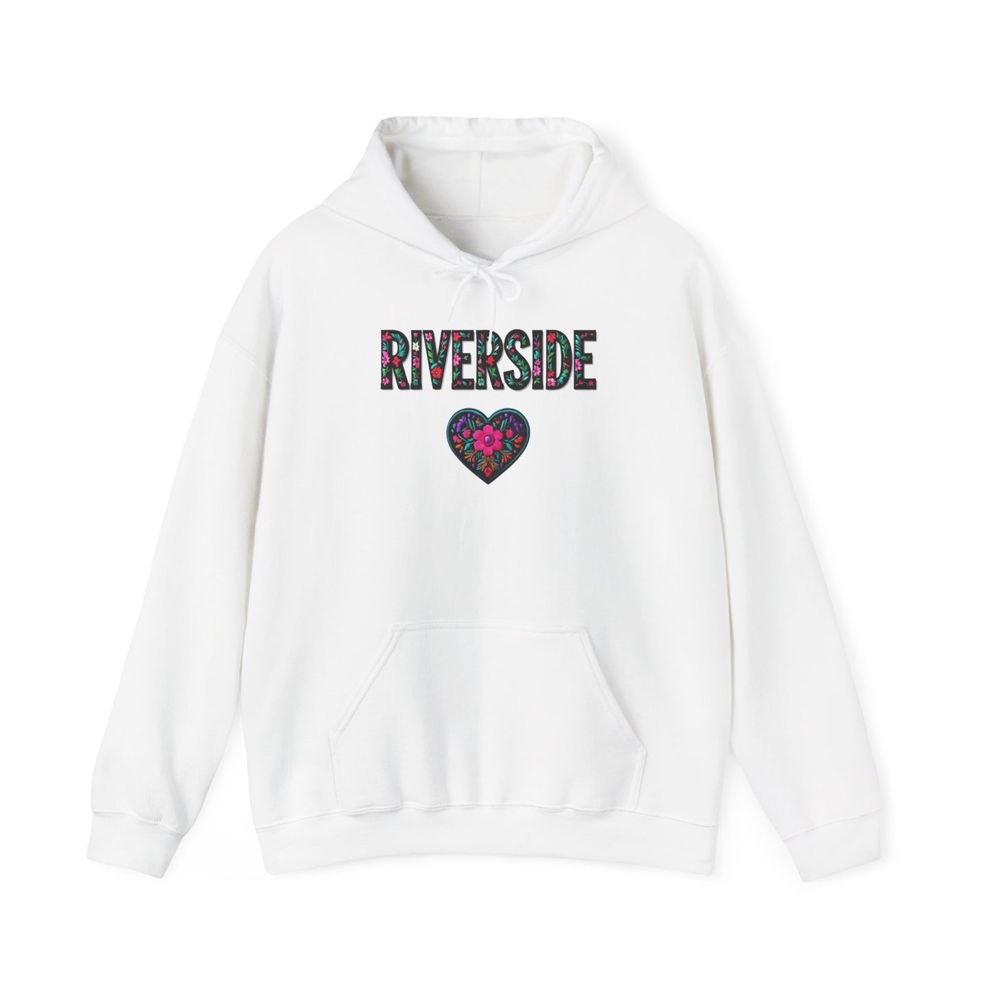 Riverside Local Gal Flower c01-n05-hs005, Hooded Sweatshirt -  Unisex Heavy Blend™ Pullover, Casual Hoodie for Every Day, Gift for Friends, Support'n Locals -Local Pride Apparel Support Your Community