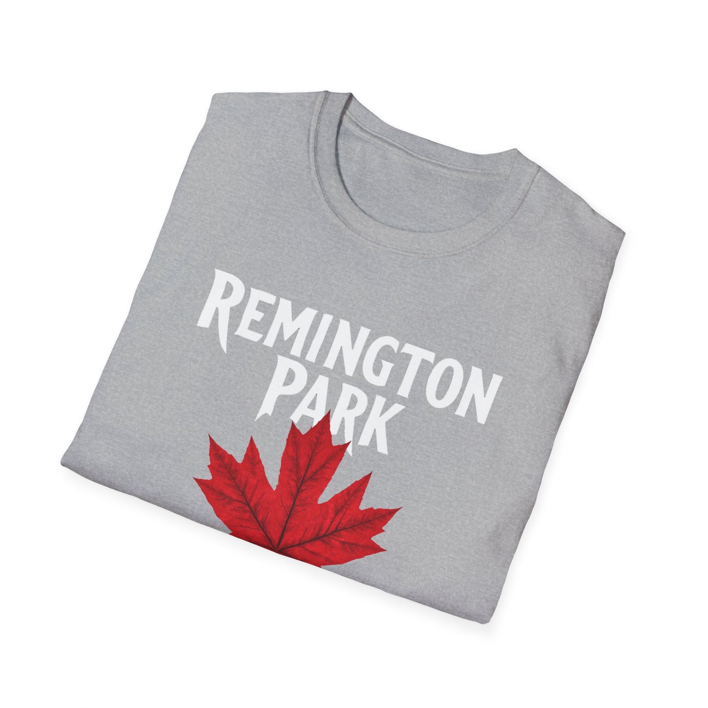 Remington Park Hardcore Local Red Leaf, We Support Our Own, 1 T-Shirt, Softstyle Graphic Tee, Unisex Casual Wear, Support Local Merch, Gift for Community Lovers