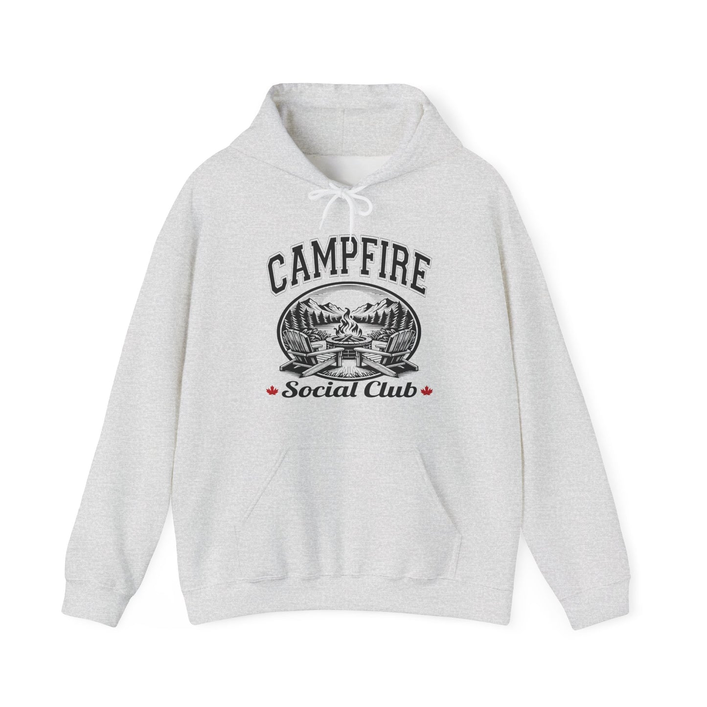Campfire Social Club Chairs Cozy Hoodie | Unisex Sweatshirt for Nature Lovers, Casual Wear, Gift for Him/Her, Outdoor Adventures, Cozy Days Canada Patriotic wednesday