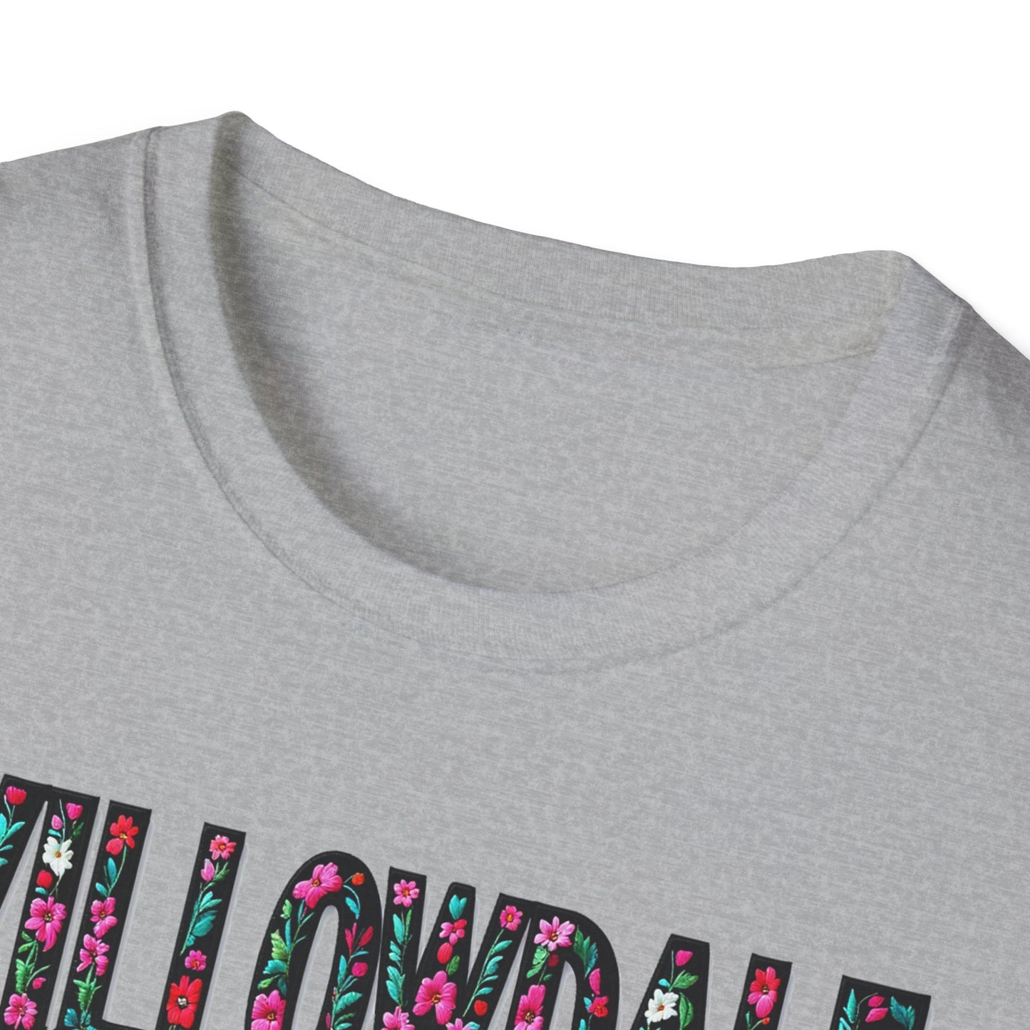 Willowdale Local Gal Flower-Heart T-Shirt, c06-n05-s005 Softstyle Graphic Tee, Unisex Casual Wear, Support Local Merch, Gift for Community Lovers, Finkz WINDSOR