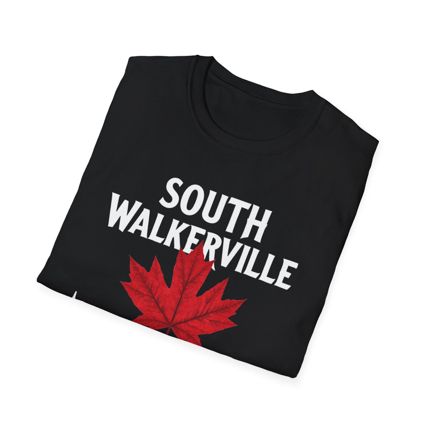 South Walkerville Hardcore Local Red Leaf, We Support Our Own, 1 T-Shirt, Softstyle Graphic Tee, Unisex Casual Wear, Support Local Merch, Gift for Community Lovers