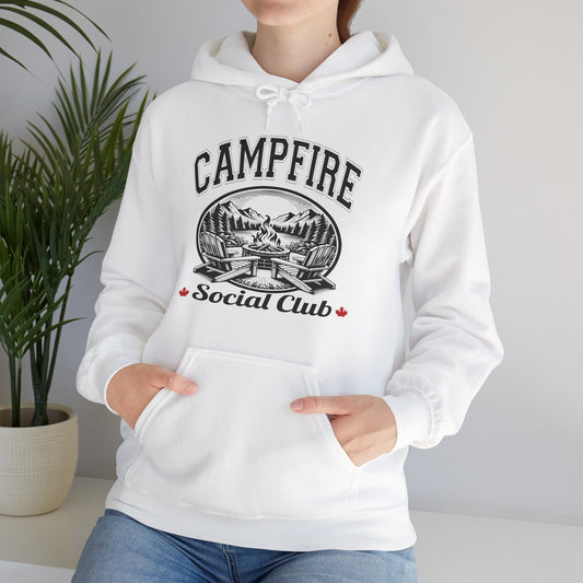 Campfire Social Club Chairs Cozy Hoodie | Unisex Sweatshirt for Nature Lovers, Casual Wear, Gift for Him/Her, Outdoor Adventures, Cozy Days Canada Patriotic wednesday