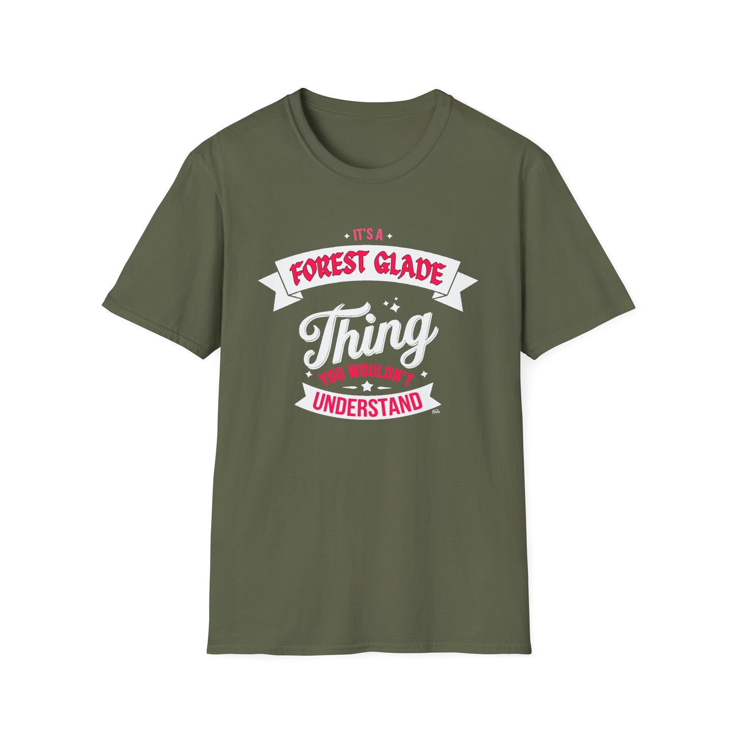 FOREST GLADE THING T-Shirt, Softstyle Graphic Tee, Unisex Casual Wear, Support Local Merch, Gift for Community Lovers, Finkz Windsor