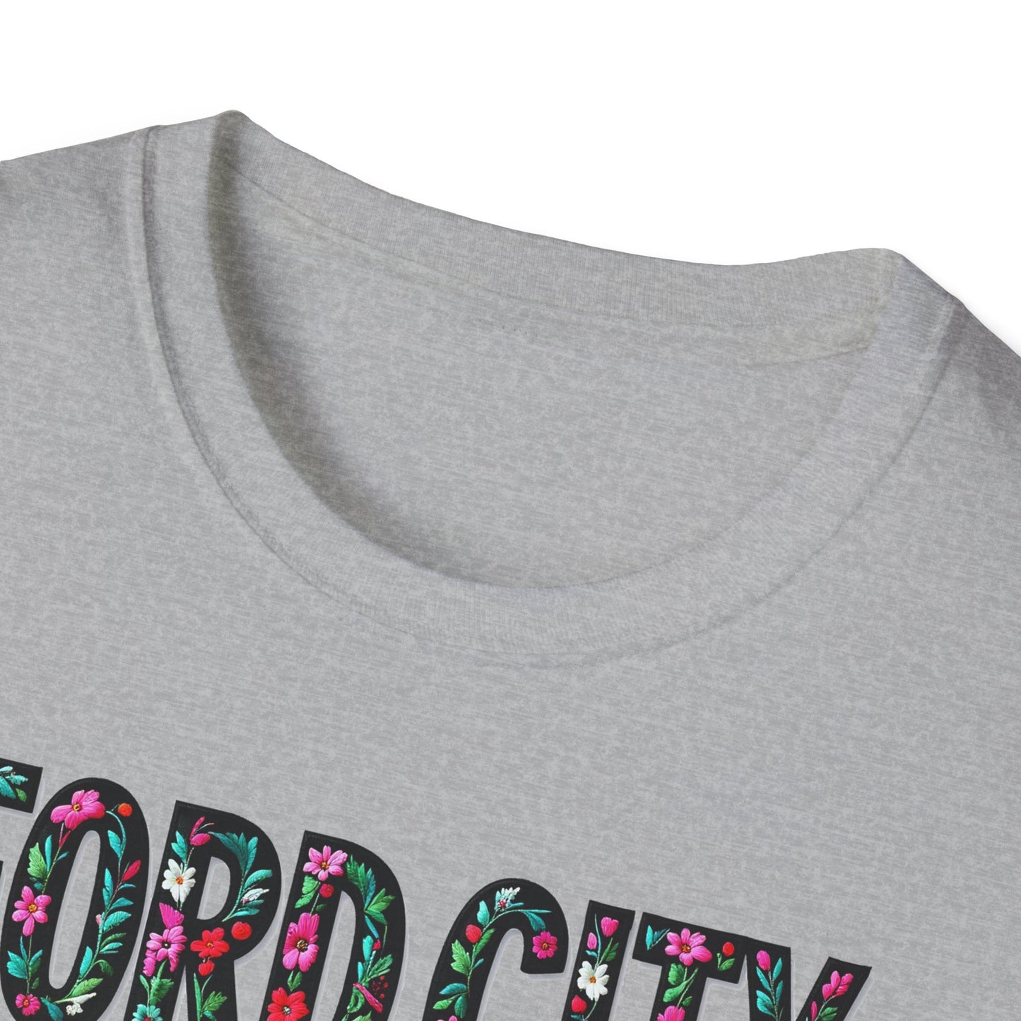 FORD CITY Local Gal Flower-Heart T-Shirt, 3 Softstyle Graphic Tee, Unisex Casual Wear, Support Local Merch, Gift for Community Lovers, Finkz WINDSOR