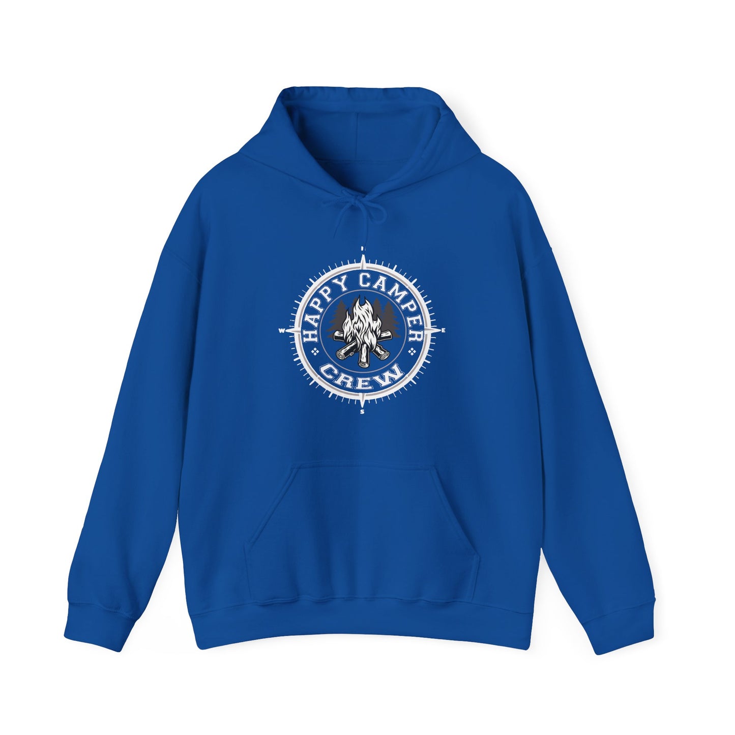 Happy Camper Crew Compass Dark Hoodie | HappyCamperCrew.Com 100% Authentic | Cozy Camping Hoodie | Unisex Hooded Sweatshirt for Nature Lovers, Casual Wear, Gift for Him/Her, Outdoor Adventures, Cozy...