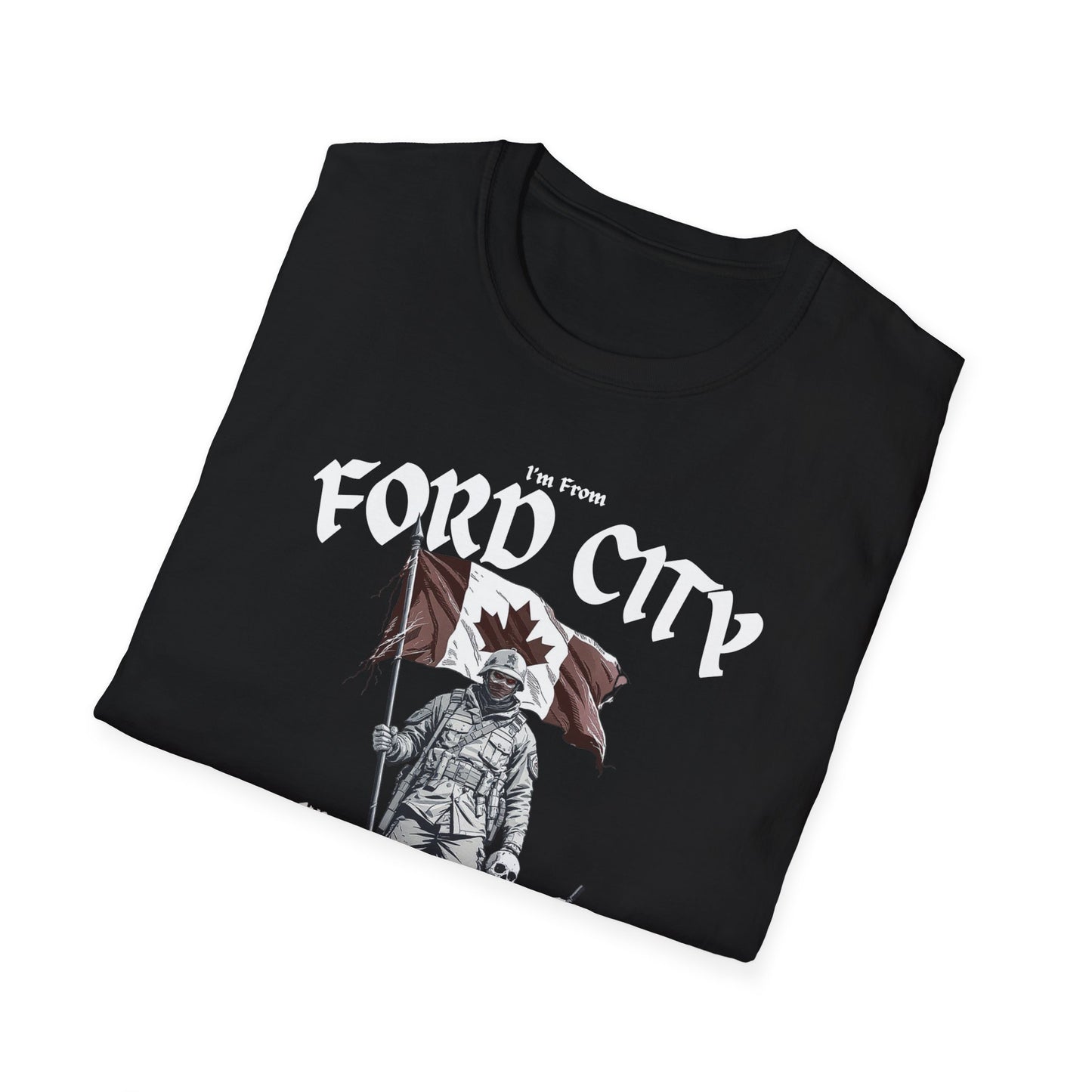 Ford City Underestimate Guy T-Shirt, c01-n14-s002 Softstyle Graphic Tee, Unisex Casual Wear, Support'n Locals Merch, Gift for Community Lovers.