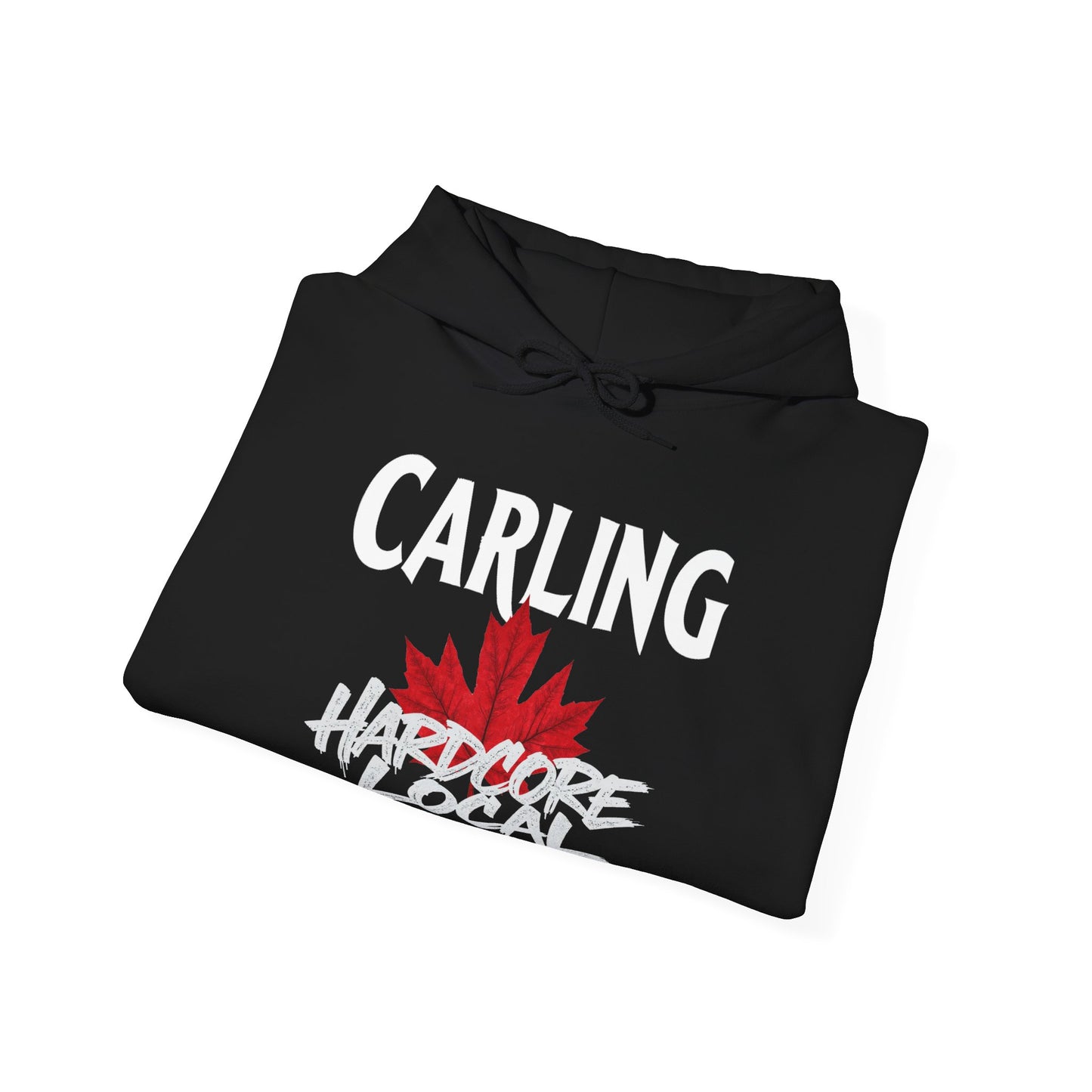 Carling HARDCORE LOCAL red leaf, Hooded Sweatshirt - c02-n03-hs006 Unisex Heavy Blend™ Pullover, Casual Hoodie for Every Day, Gift for Friends, Support'n Locals -Local Pride Apparel Support Your Community