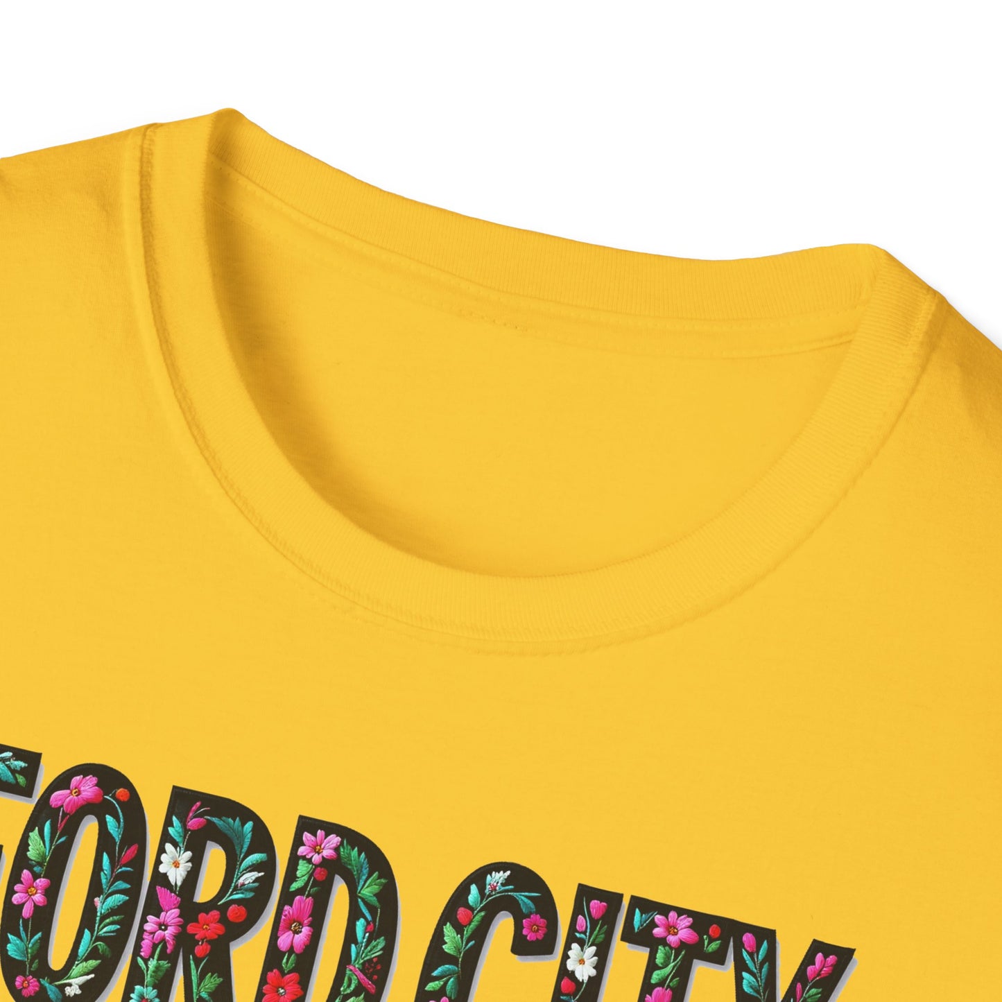 FORD CITY Local Gal Flower-Heart T-Shirt, 3 Softstyle Graphic Tee, Unisex Casual Wear, Support Local Merch, Gift for Community Lovers, Finkz WINDSOR