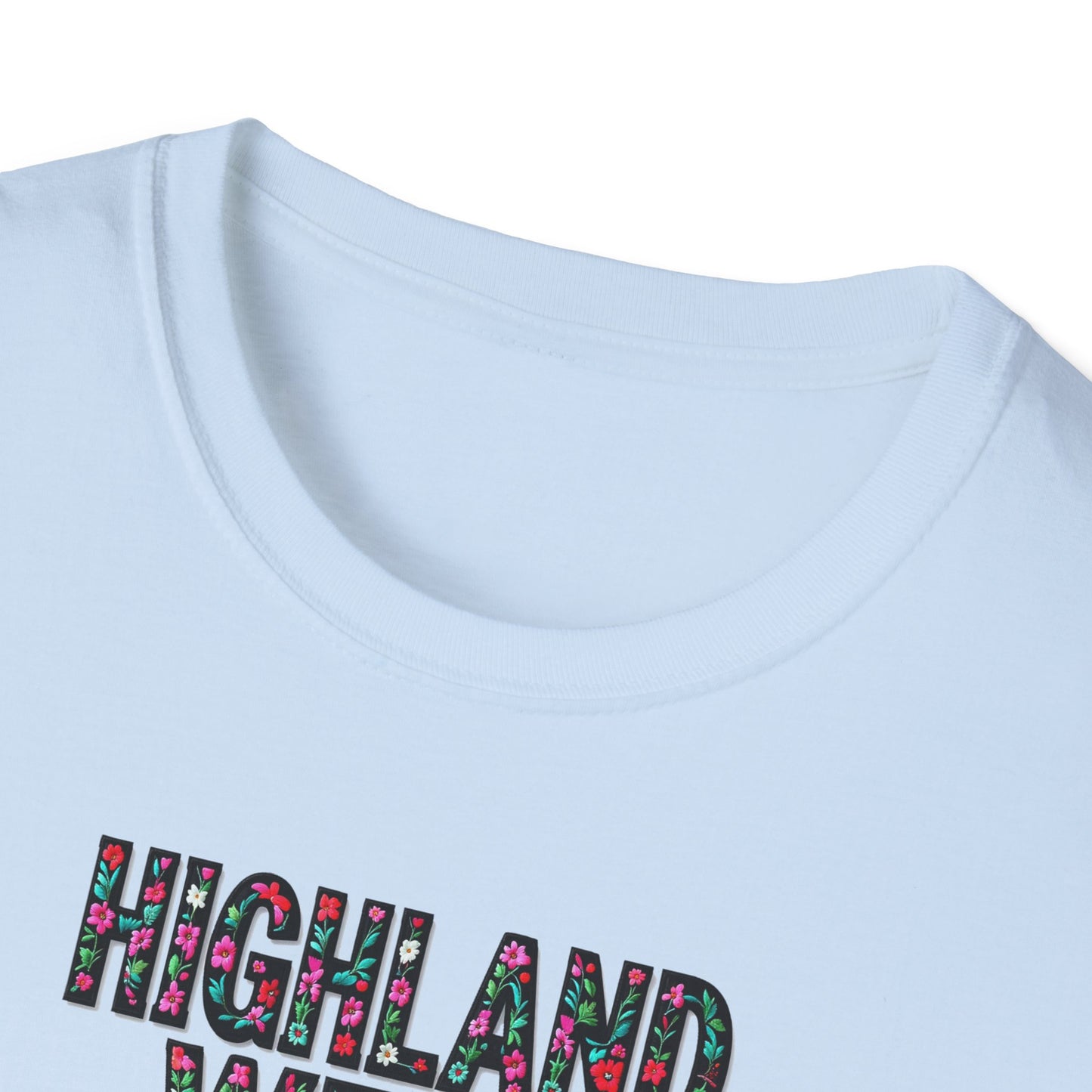 Highland West Local Gal Flower-Heart T-Shirt, c03-n05-s05  Softstyle Graphic Tee, Unisex Casual Wear, Support Local Merch, Gift for Community Lovers, Finkz WINDSOR