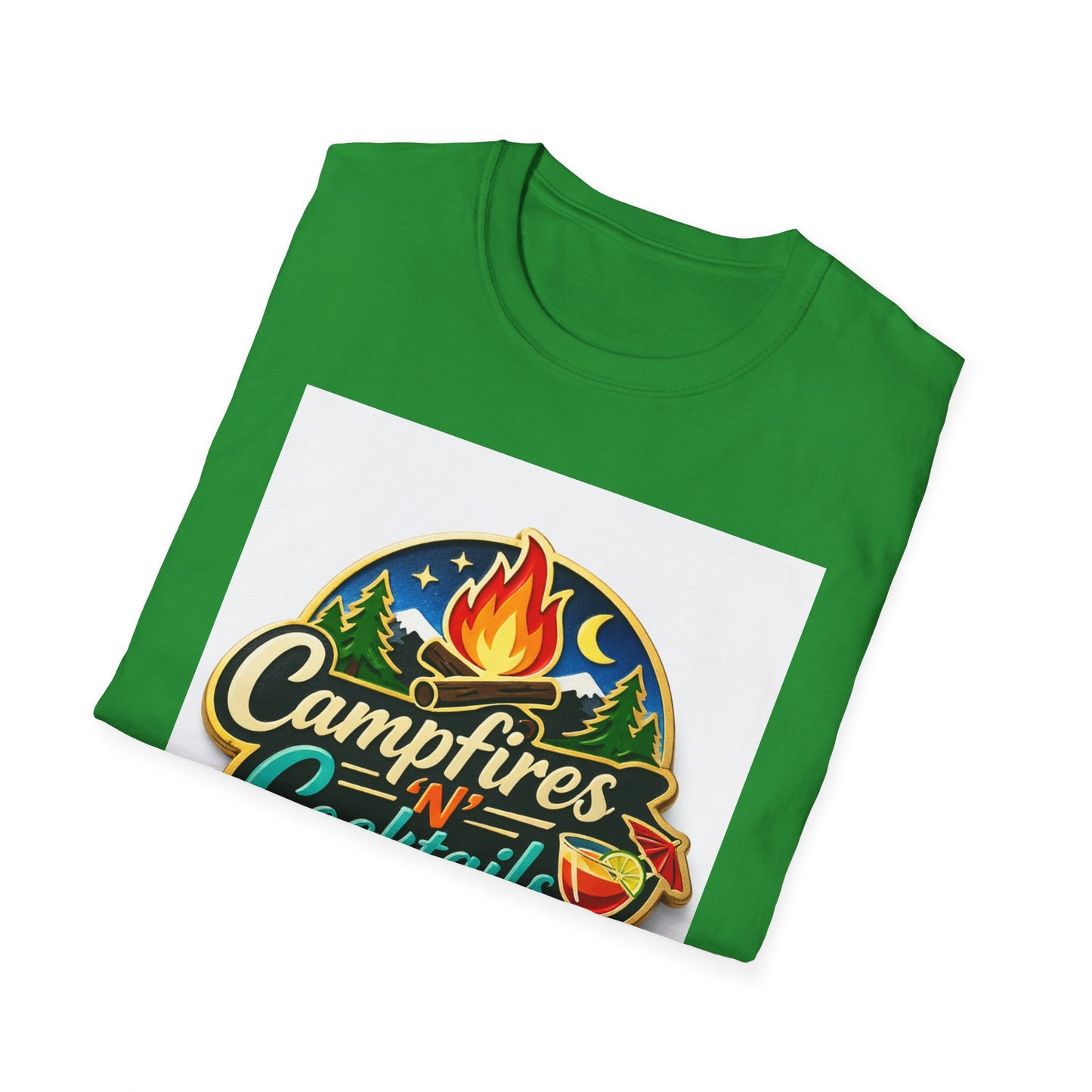 Campfire'N Cocktails T-Shirt, Softstyle, Unisex - CampfireNCocktails.com