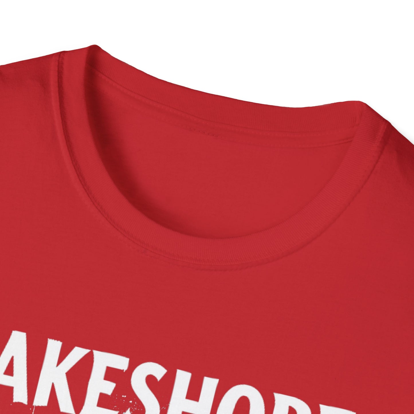 LAKESHORE, We Support Our Own 2, Hardcore Local White Leaf T-Shirt, Softstyle Graphic Tee, Unisex Casual Wear, Support Local Merch, Gift for Community Lovers Finkz Windsor