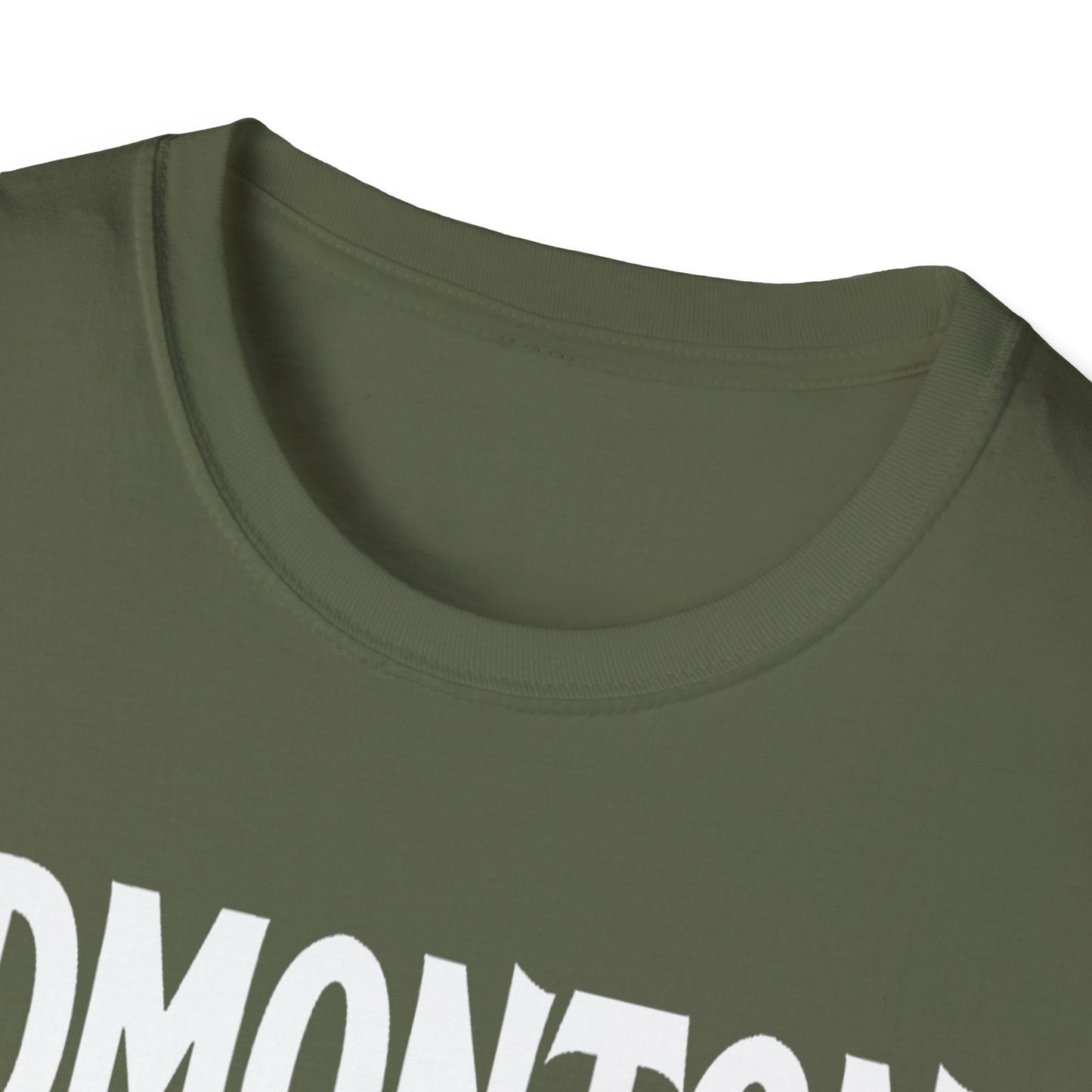 Edmonton Hardcore Rep'n White Leaf T-Shirt, c012-n00-s007 Softstyle Graphic Tee, Unisex Casual Wear, Support'n Locals Merch, Gift for Community Lovers.
