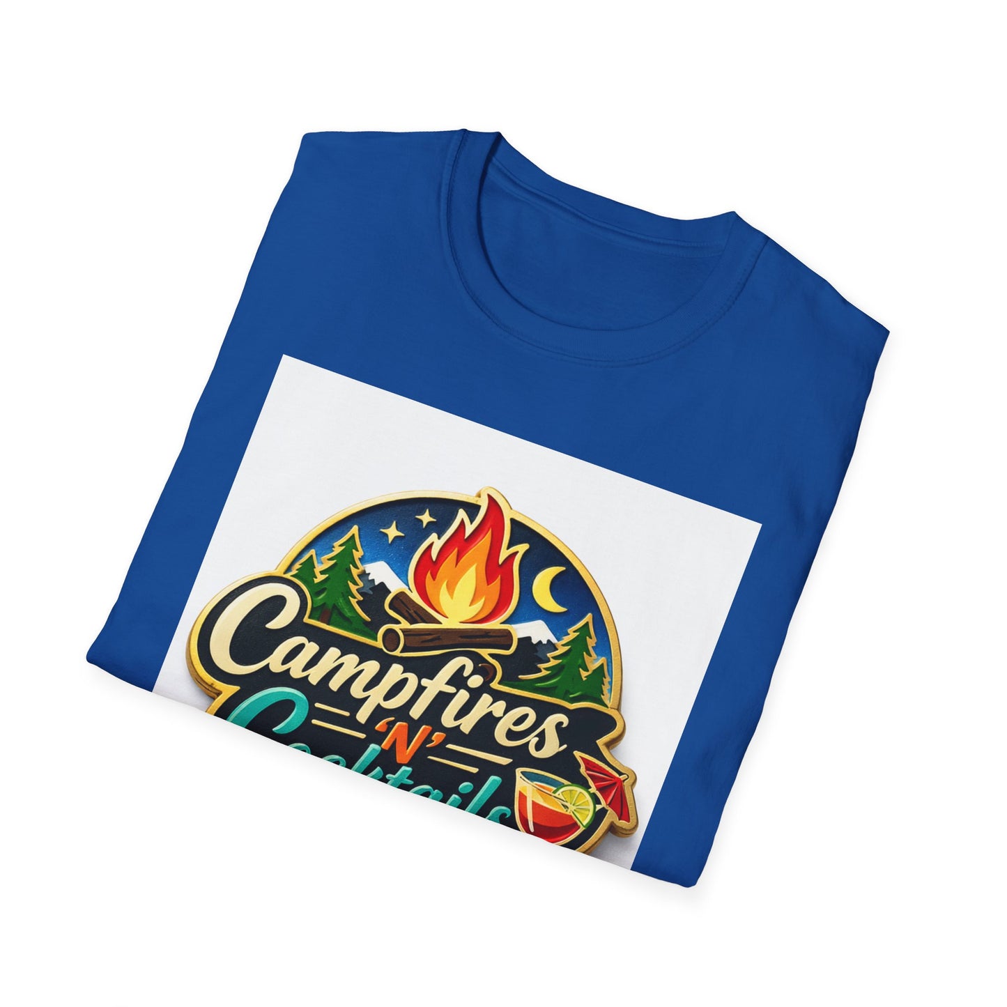 Campfire'N Cocktails T-Shirt, Softstyle, Unisex - CampfireNCocktails.com