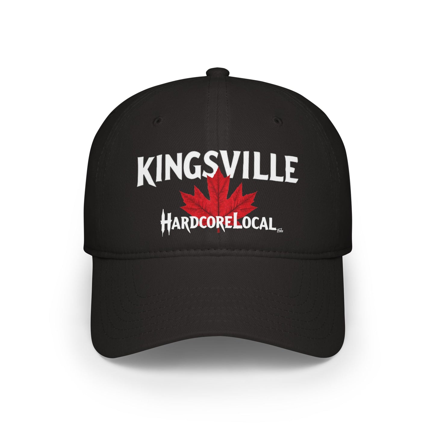 KINGSVILLE HARDCORE  BIG LEAF Low Profile Baseball Cap - Red Hat for Community Lovers FINKZ WINDSOR