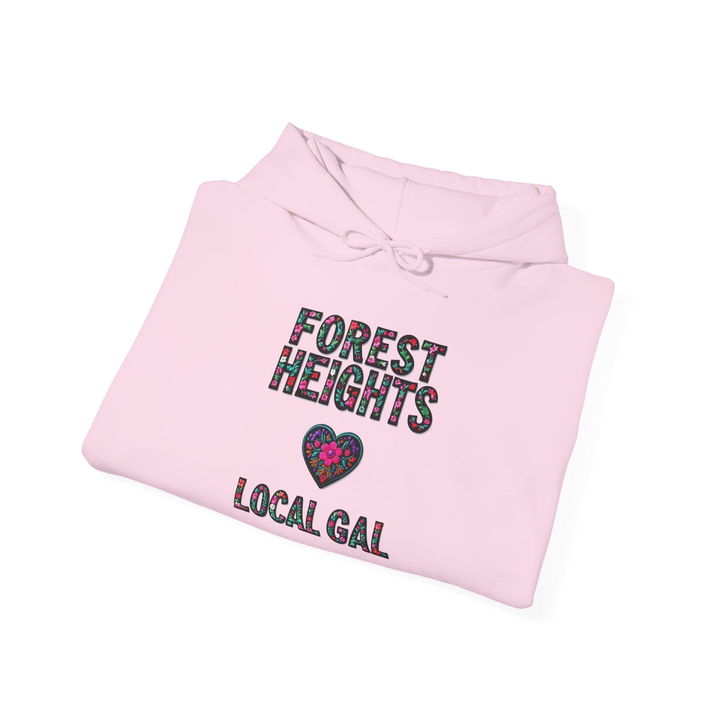Forest Heights Local Gal Flower c03-n03-hs005, Hooded Sweatshirt -  Unisex Heavy Blend™ Pullover, Casual Hoodie for Every Day, Gift for Friends, Support'n Locals -Local Pride Apparel Support Your Community