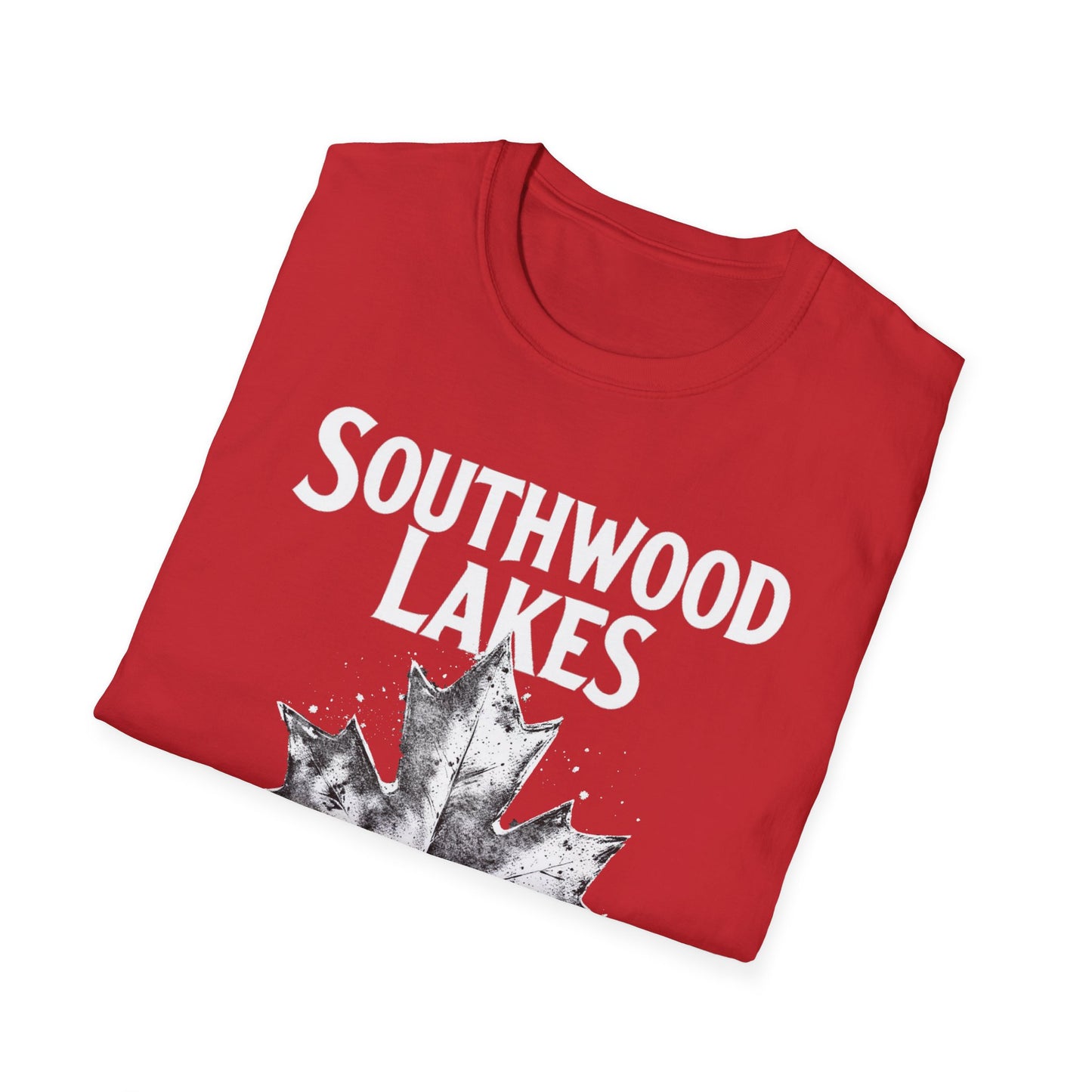 SOUTHWOOD LAKES, Rep'n My Hood, Hardcore Local Cool Leaf T-Shirt, Softstyle Graphic Tee, Unisex Casual Wear, Support Local Merch, Gift for Community Lovers, Finkz WINDSOR