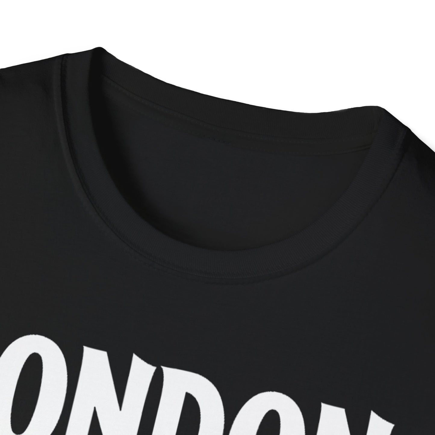London Hardcore We Support Our Own Red Leaf T-Shirt, c02-n00-s006 Softstyle Graphic Tee, Unisex Casual Wear, Support'n Locals Merch, Gift for Community Lovers.