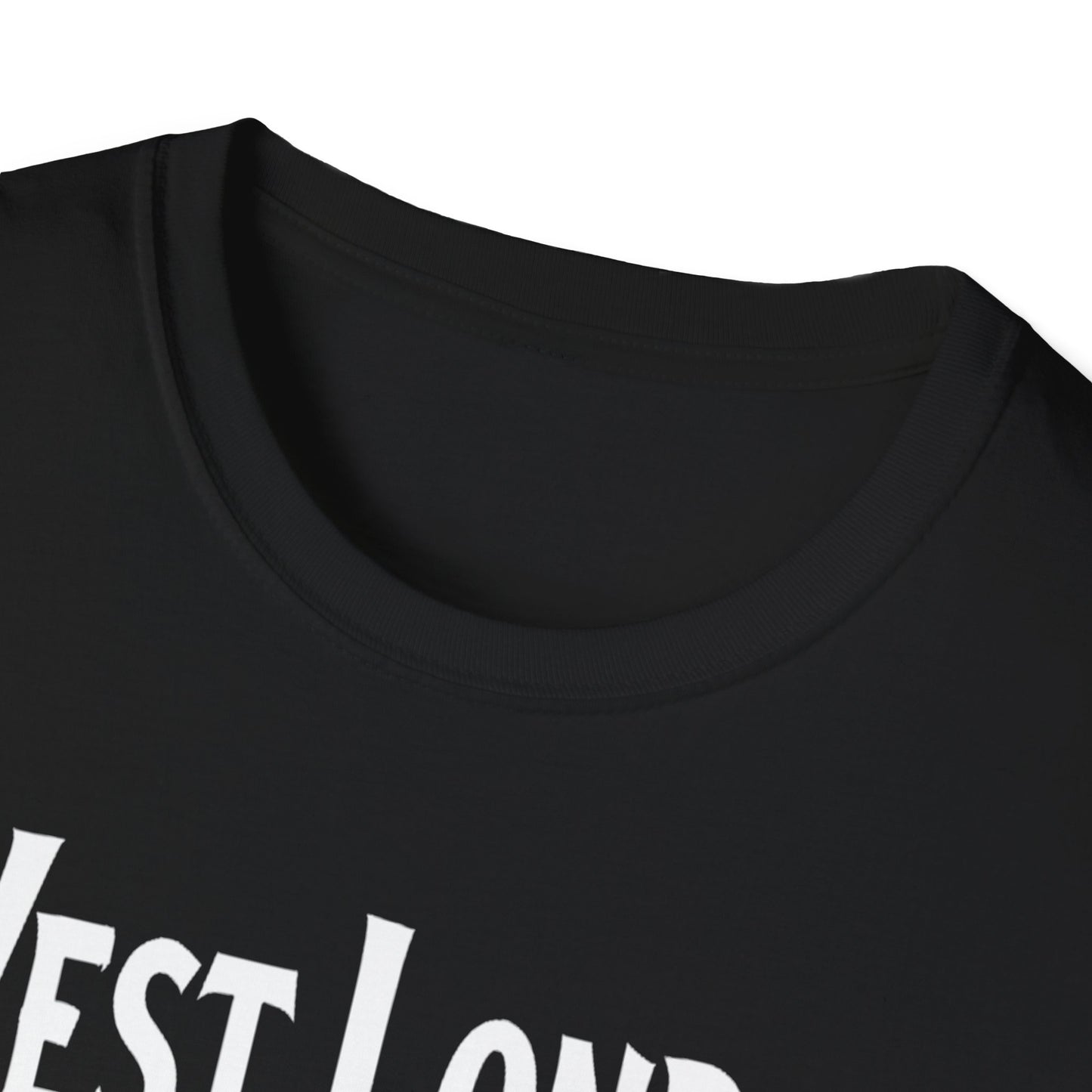 West London Hardcore Rep'n White Leaf T-Shirt, c02-n08-s007 Softstyle Graphic Tee, Unisex Casual Wear, Support'n Locals Merch, Gift for Community Lovers.