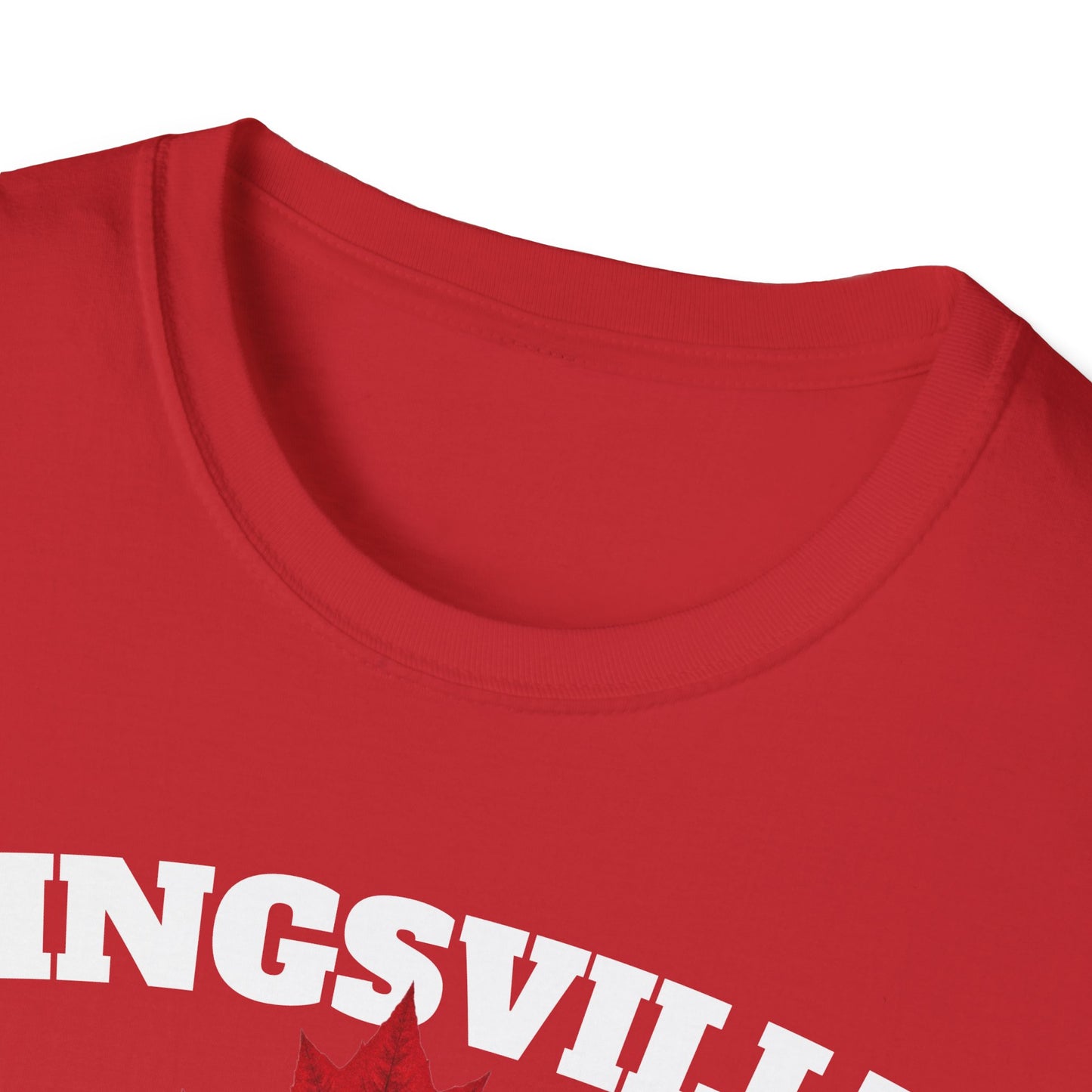 KINGSVILLE Local Gal Red Leaf T-Shirt, Softstyle Graphic Tee, Unisex Casual Wear, Support Local Merch, Gift for Community Lovers, Finkz Windsor