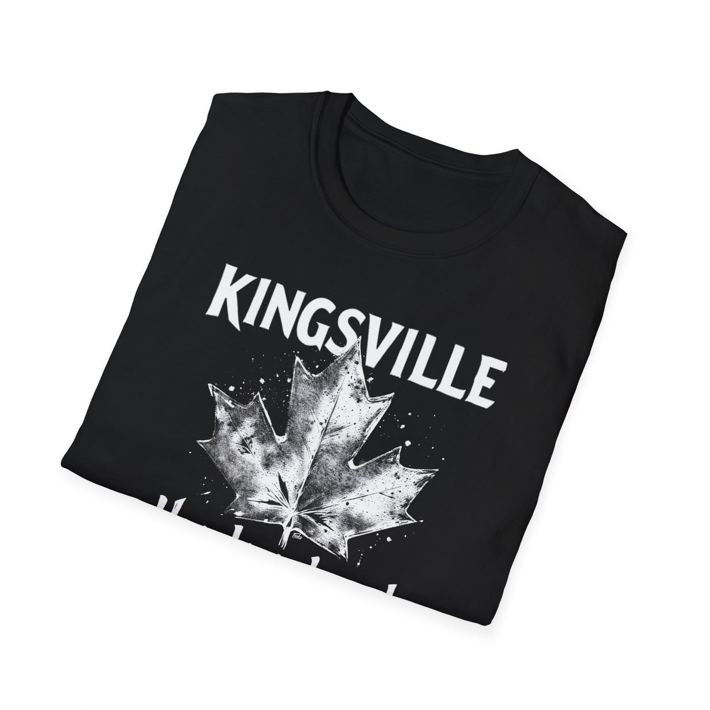 KINGSVILLE, Rep'n My Hood, Hardcore Local Cool Leaf T-Shirt, Softstyle Graphic Tee, Unisex Casual Wear, Support Local Merch, Gift for Community Lovers, Finkz WINDSOR