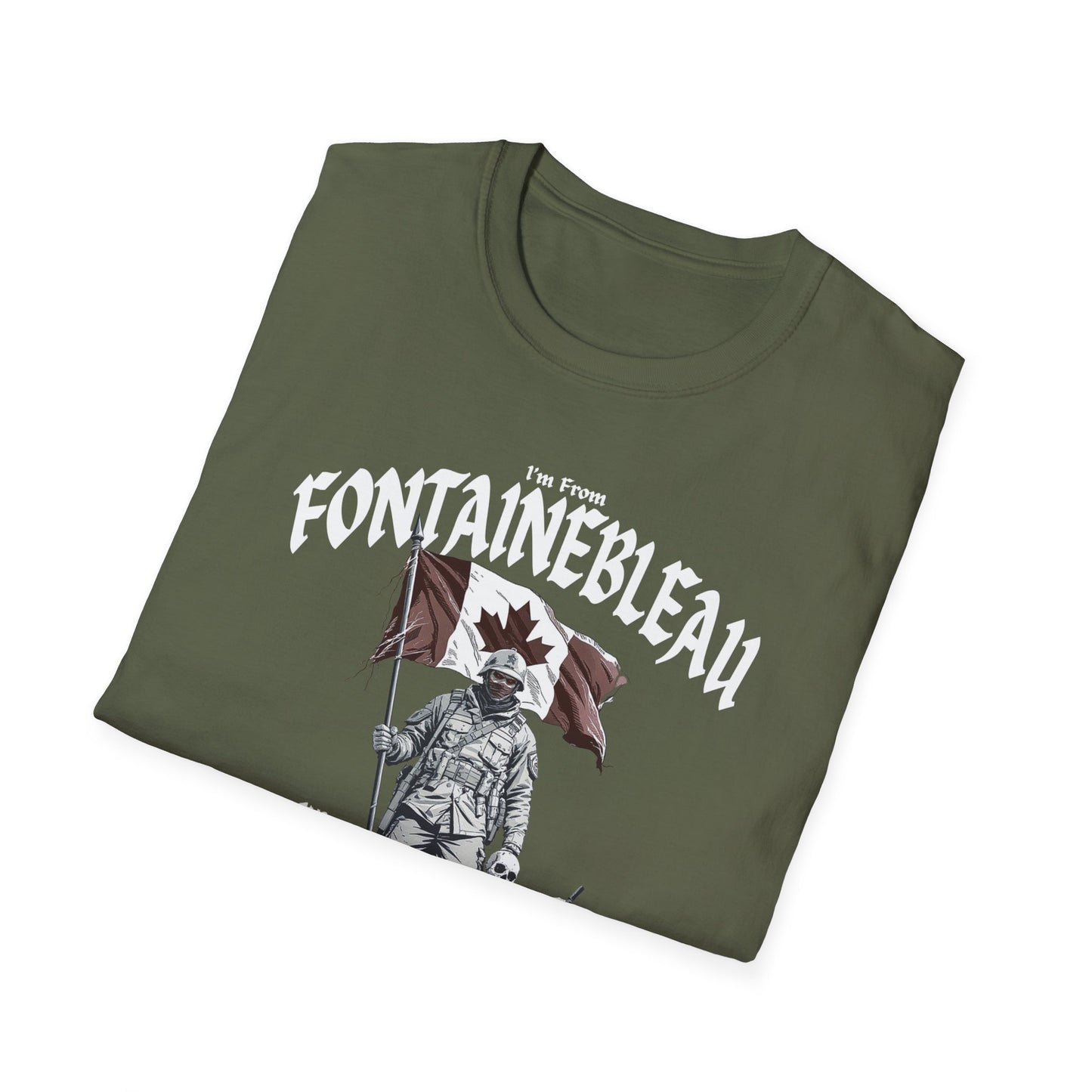 Fontainebleau Underestimate Guy T-Shirt, c01-n11-s002 Softstyle Graphic Tee, Unisex Casual Wear, Support'n Locals Merch, Gift for Community Lovers.