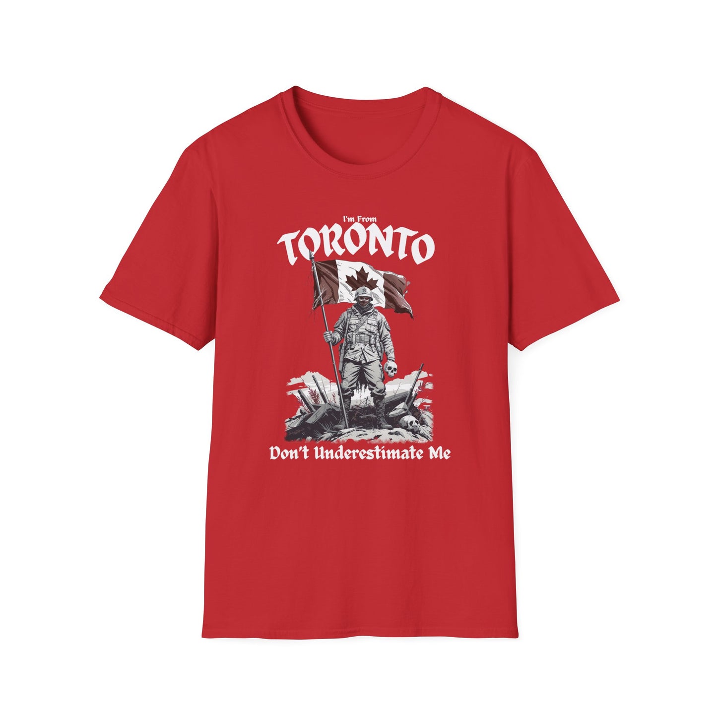 Toronto Underestimate Guy T-Shirt, c06-n00-s002 Softstyle Graphic Tee, Unisex Casual Wear, Support'n Locals Merch, Gift for Community Lovers.