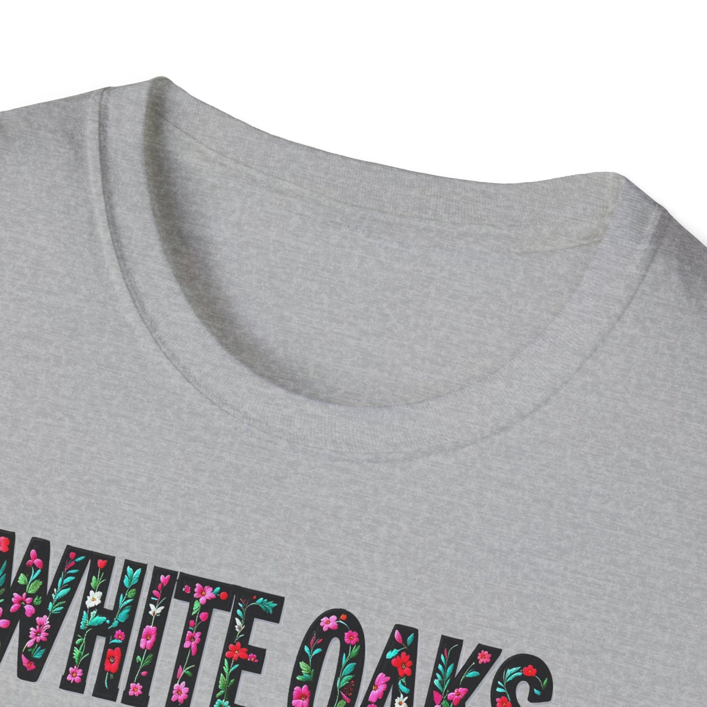 White Oaks Local Gal Flower-Heart T-Shirt, c02-n09-s05  Softstyle Graphic Tee, Unisex Casual Wear, Support Local Merch, Gift for Community Lovers, Finkz WINDSOR