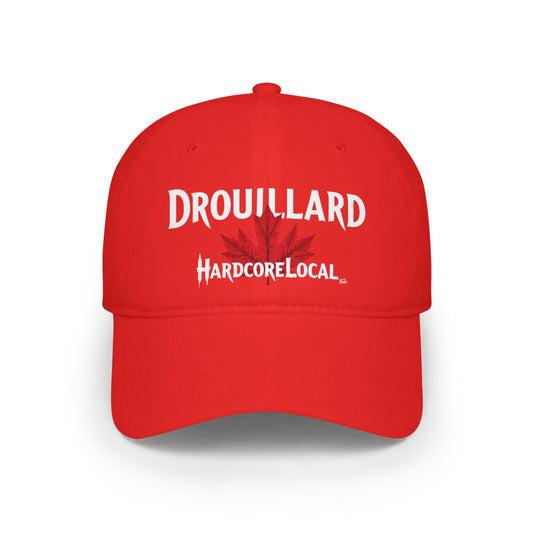 DROUILLARD HARDCORE  BIG LEAF Low Profile Baseball Cap - Red Hat for Community Lovers FINKZ WINDSOR