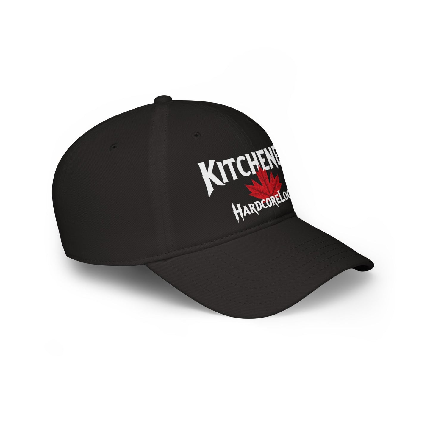 Kitchener HARDCORE LOCAL Red LEAF Low Profile Baseball Cap - Hat for Community Lovers