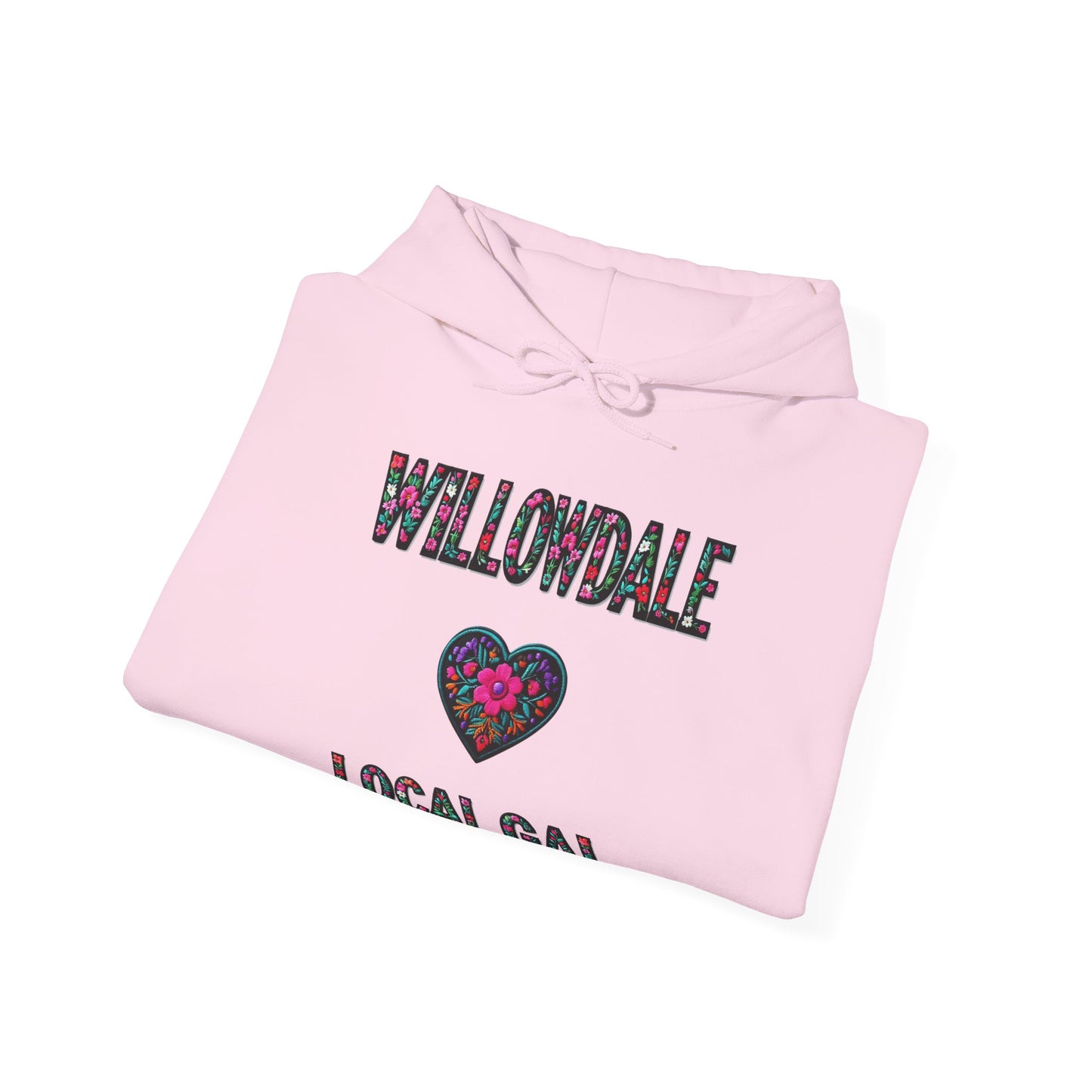 Willowdale Local Gal Flower c06-n05-hs005, Hooded Sweatshirt -  Unisex Heavy Blend™ Pullover, Casual Hoodie for Every Day, Gift for Friends, Support'n Locals -Local Pride Apparel Support Your Community