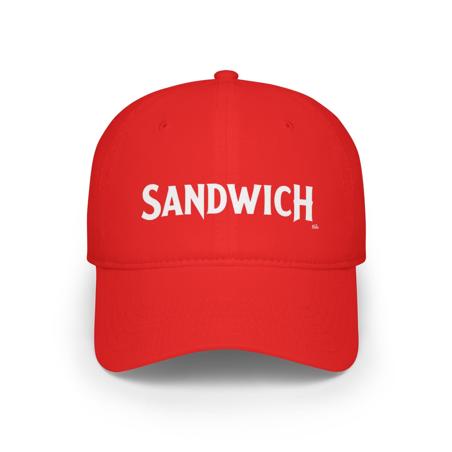 SANDWICH Low Profile Baseball Cap - Red Hat for Community Lovers FINKZ WINDSOR