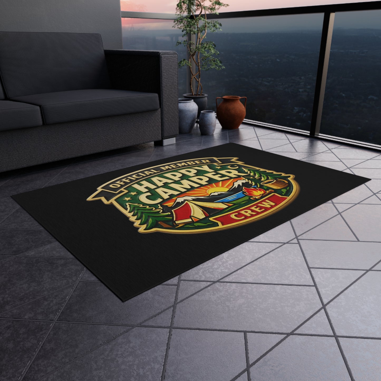 Outdoor Rug  - Happy Camper Crew  — Camping Adventure Doormat - HappyCamperCrew.com other