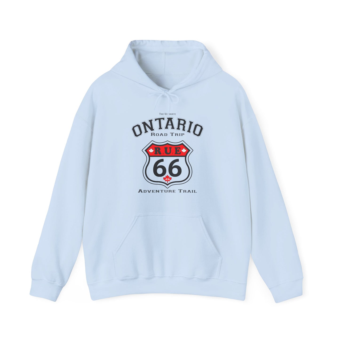 Ontario Road Trip White | Rue66.ca 100% Authentic | Cozy Camping Hoodie | Unisex Hooded Sweatshirt for Nature Lovers, Casual Wear, Gift for Him/Her, Outdoor Adventures, Cozy...