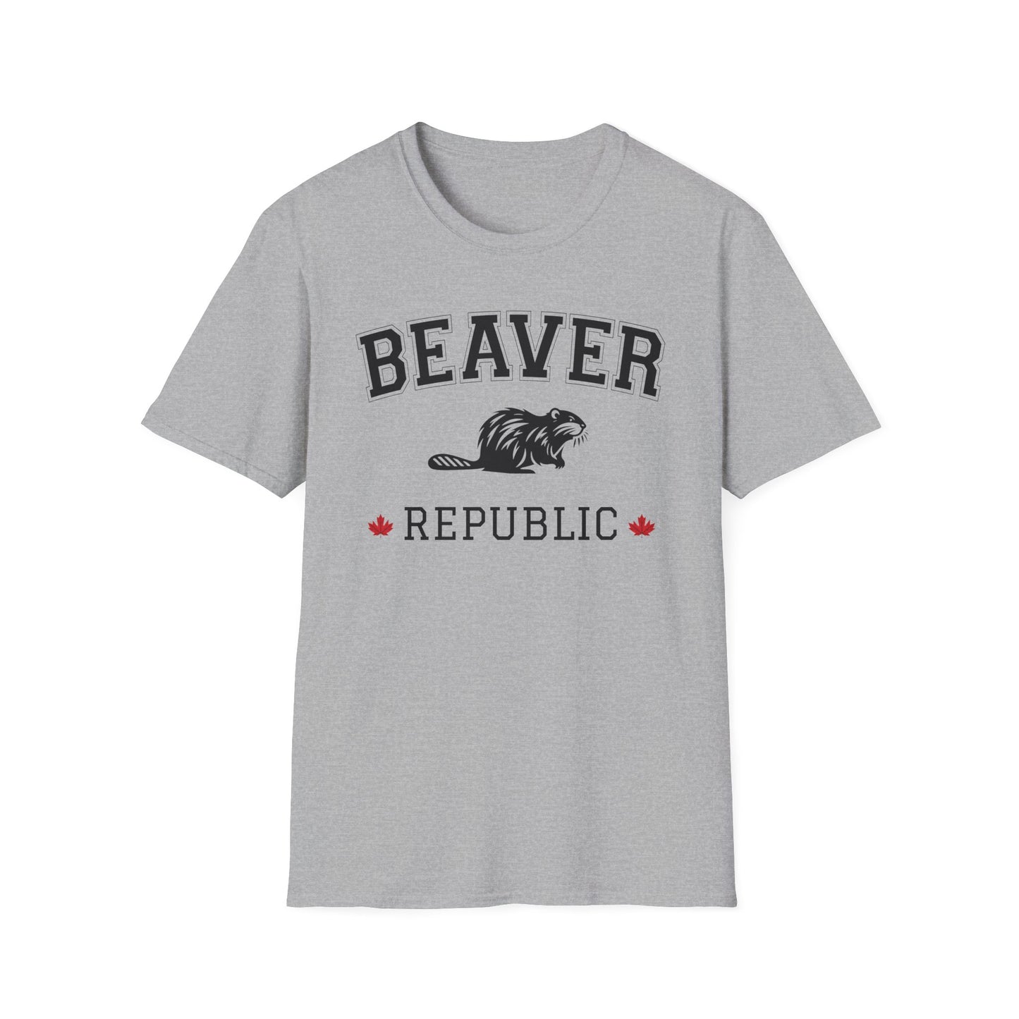 Beaver Republic T-Shirt, Softstyle Graphic Tee, Unisex Casual Wear, Support'N Locals Merch, Gift for Community Lovers,