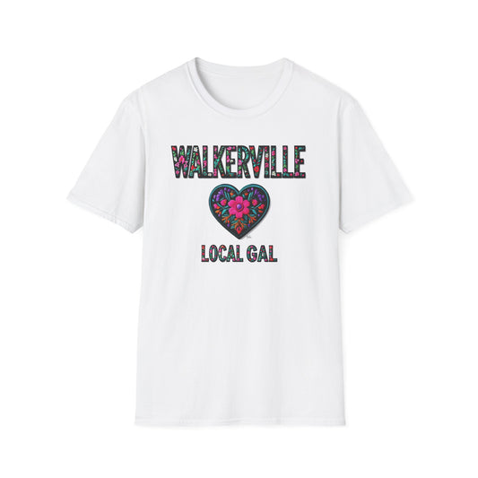 WALKERVILLE Local Gal Flower-Heart T-Shirt, 2 Softstyle Graphic Tee, Unisex Casual Wear, Support Local Merch, Gift for Community Lovers, Finkz WINDSOR